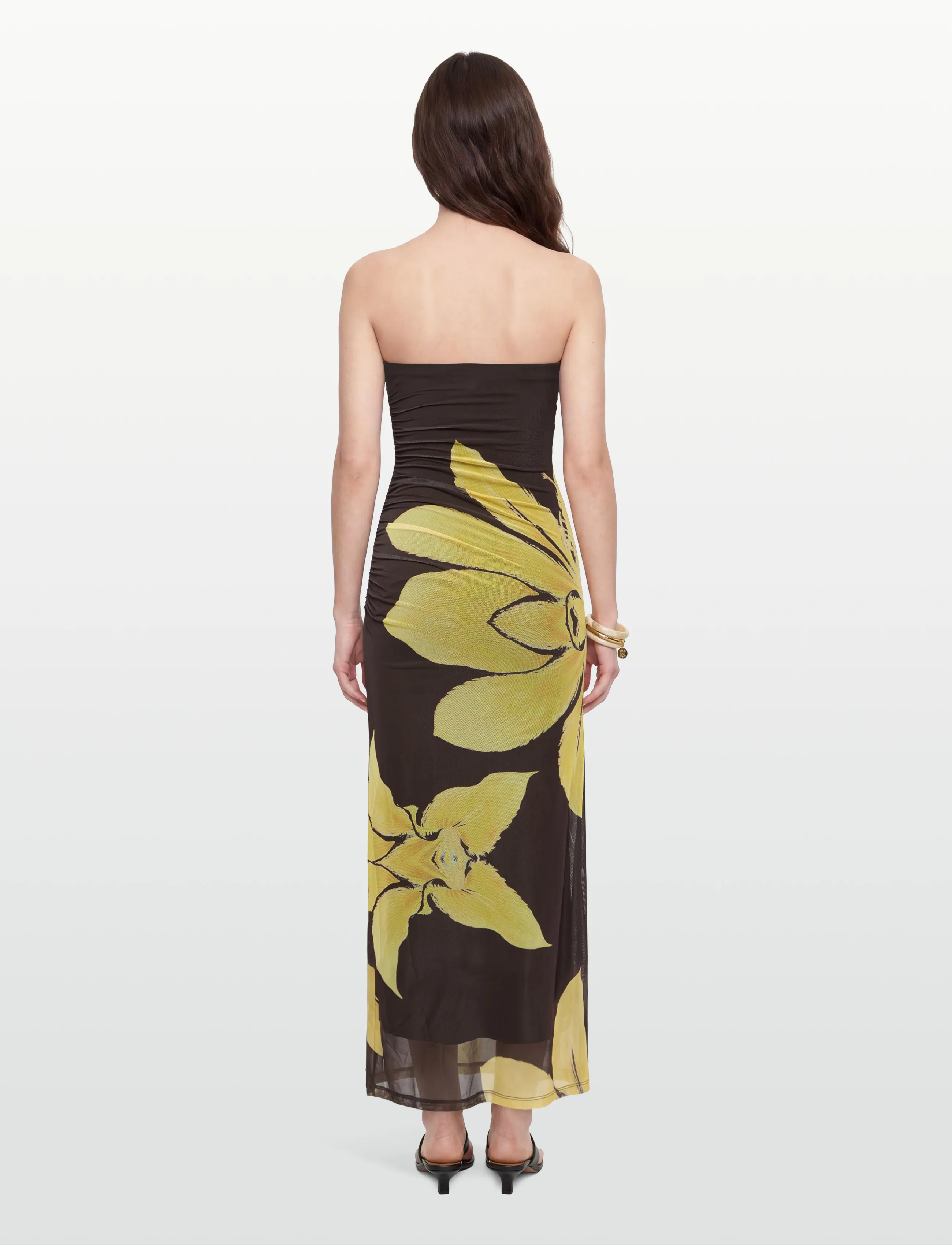 Bardot - CIERA STRAPLESS MESH DRESS - sumarkjólar - choc fl - 4