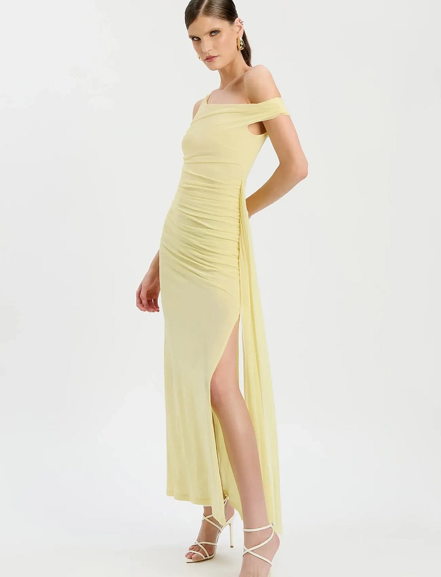 Bardot - LAYANA ASYM MAXI DRESS - robes longues - canary ylw - 0