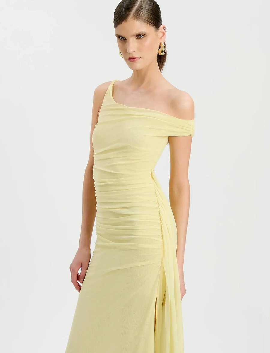 Bardot - LAYANA ASYM MAXI DRESS - robes longues - canary ylw - 4