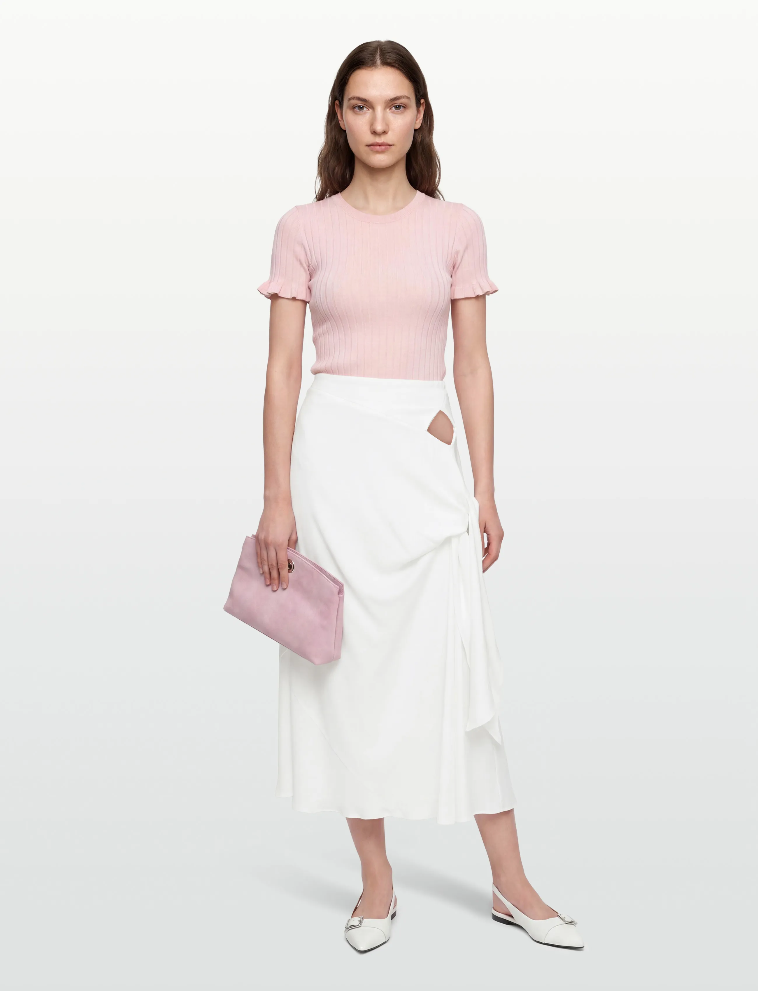 Bardot Solene Cut Out Maxi Skirt, XL, White, Nederdele > Maxi Nederdele, Dame