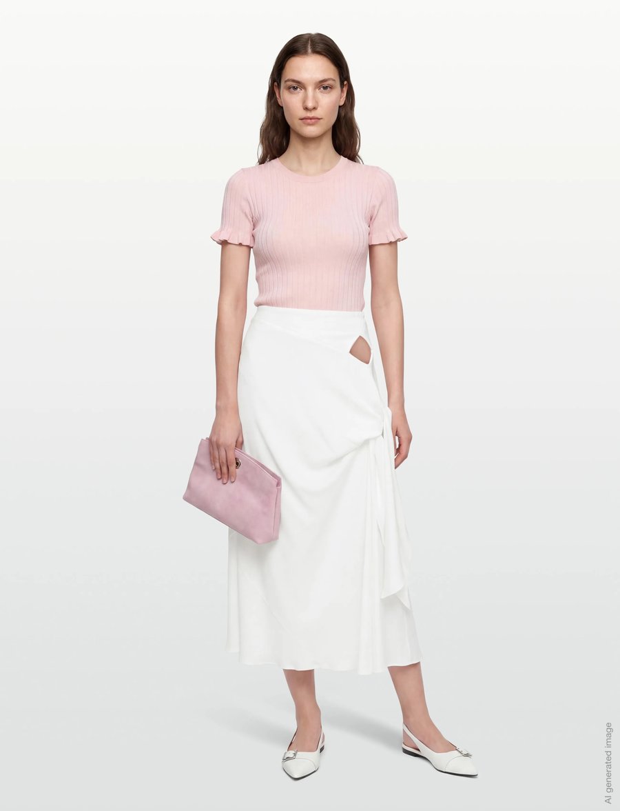 Bardot - SOLENE CUT OUT MAXI SKIRT - maksiseelikud - orchid wht - 0