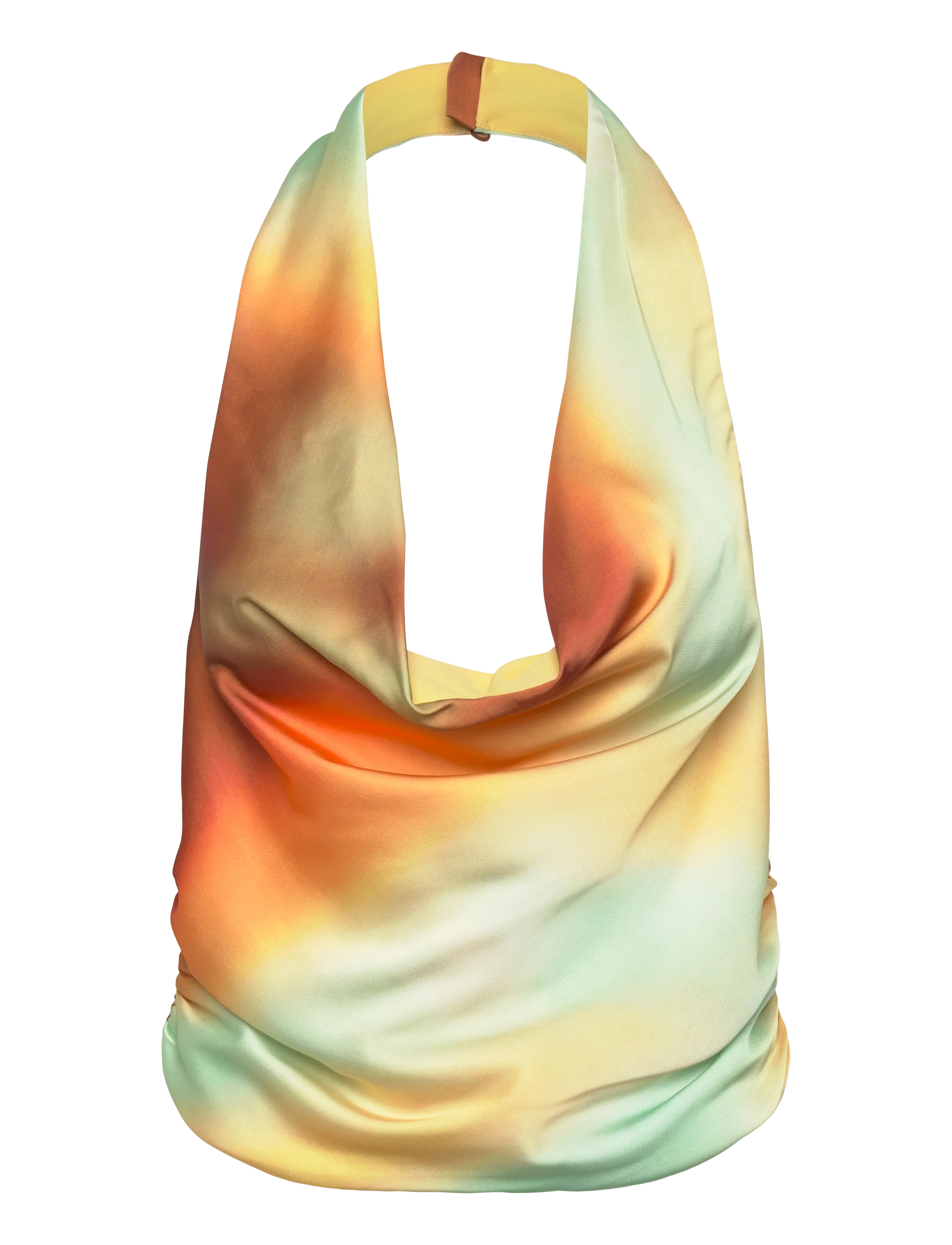 Bardot MONET HALTER COWL NECK TOP - Sleeveless tops - SUNRISE / yellow