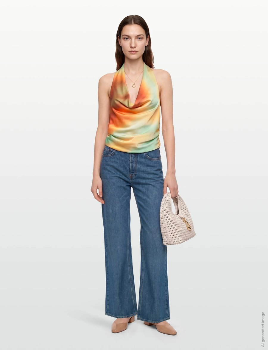 Bardot - MONET HALTER COWL NECK TOP - Ärmellose tops - sunrise - 0