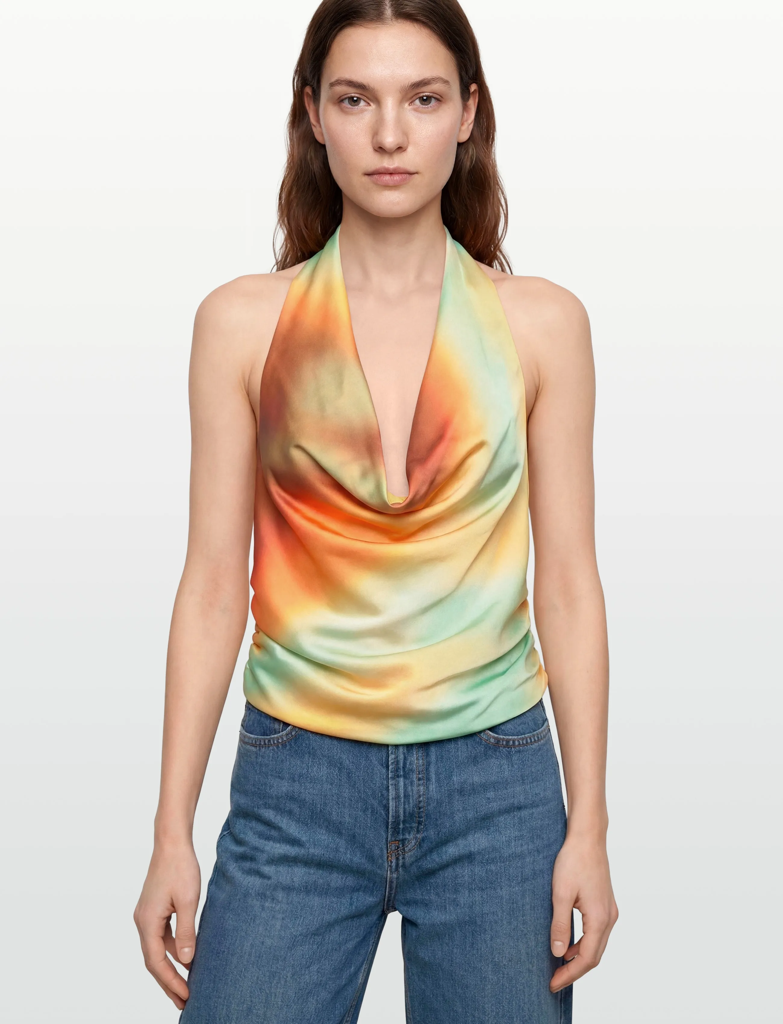 Bardot - MONET HALTER COWL NECK TOP - Ärmellose tops - sunrise - 3