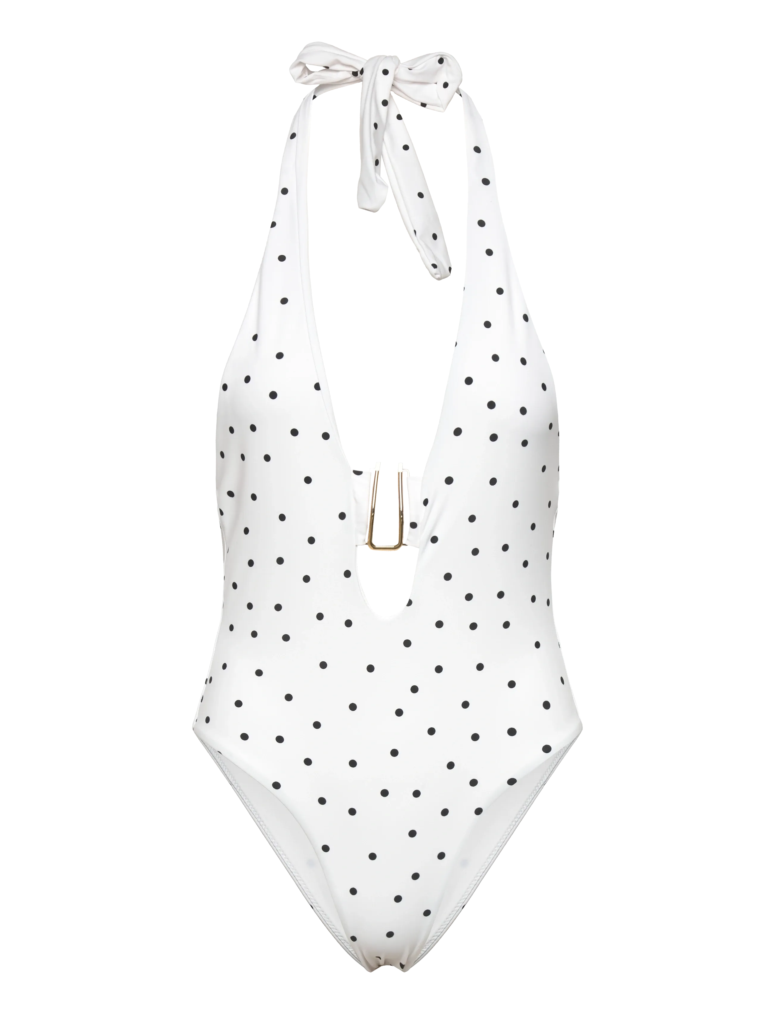 Bardot Lara Halter One Piece, M, White, Badetøj > Badedragter, Dame