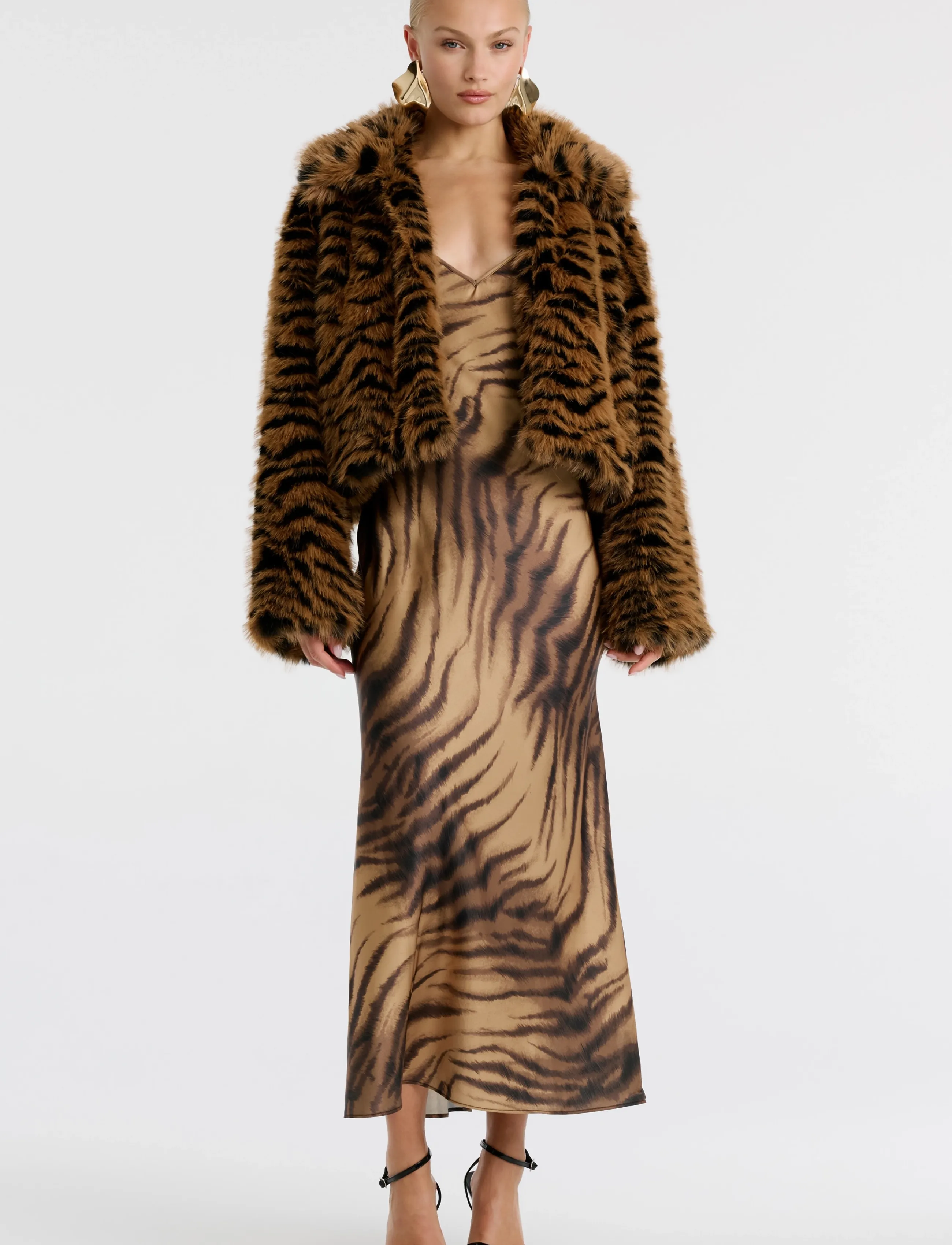 Bardot - COLETTE FAUX FUR JACKET - brown - 3