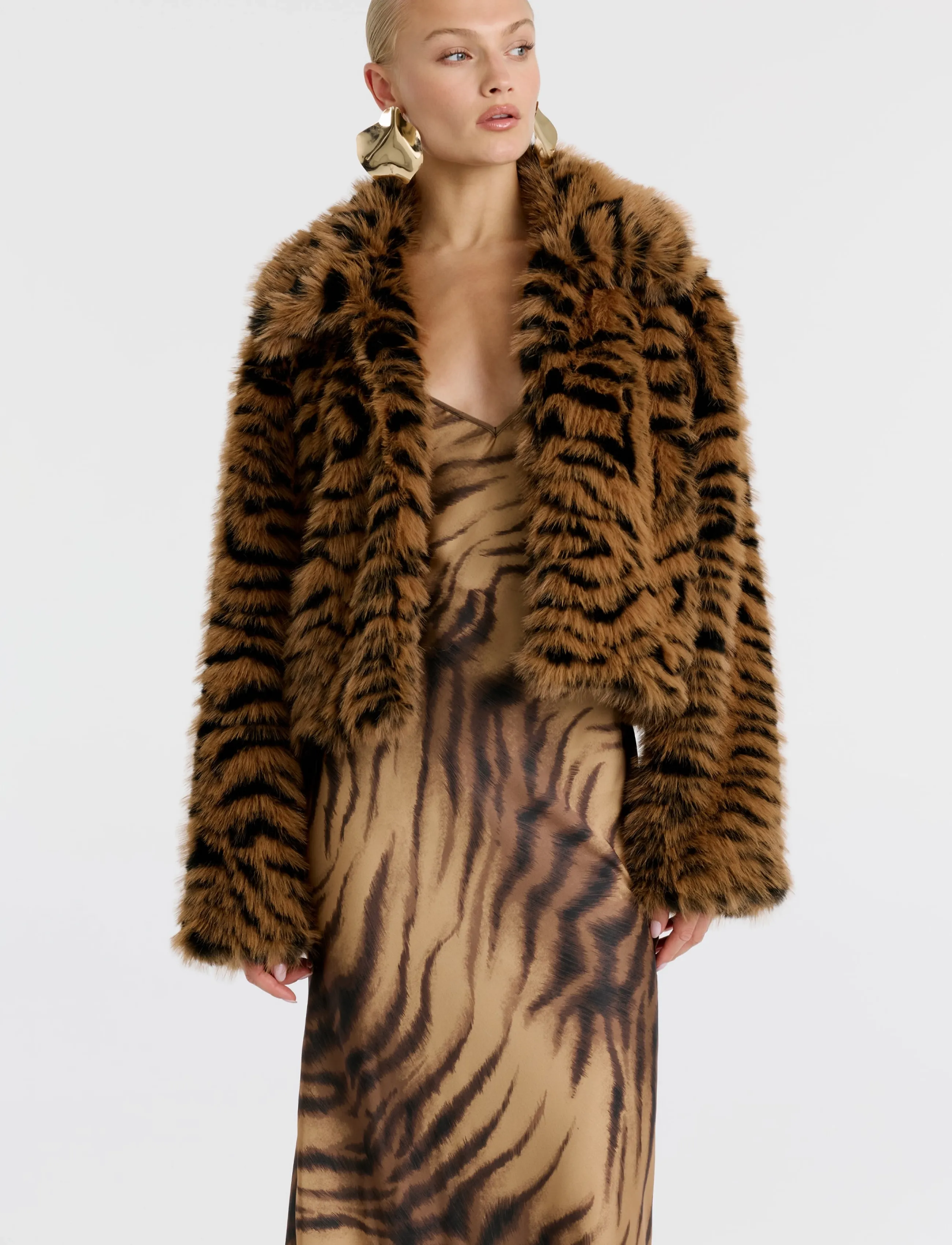 Bardot - COLETTE FAUX FUR JACKET - brown - 4