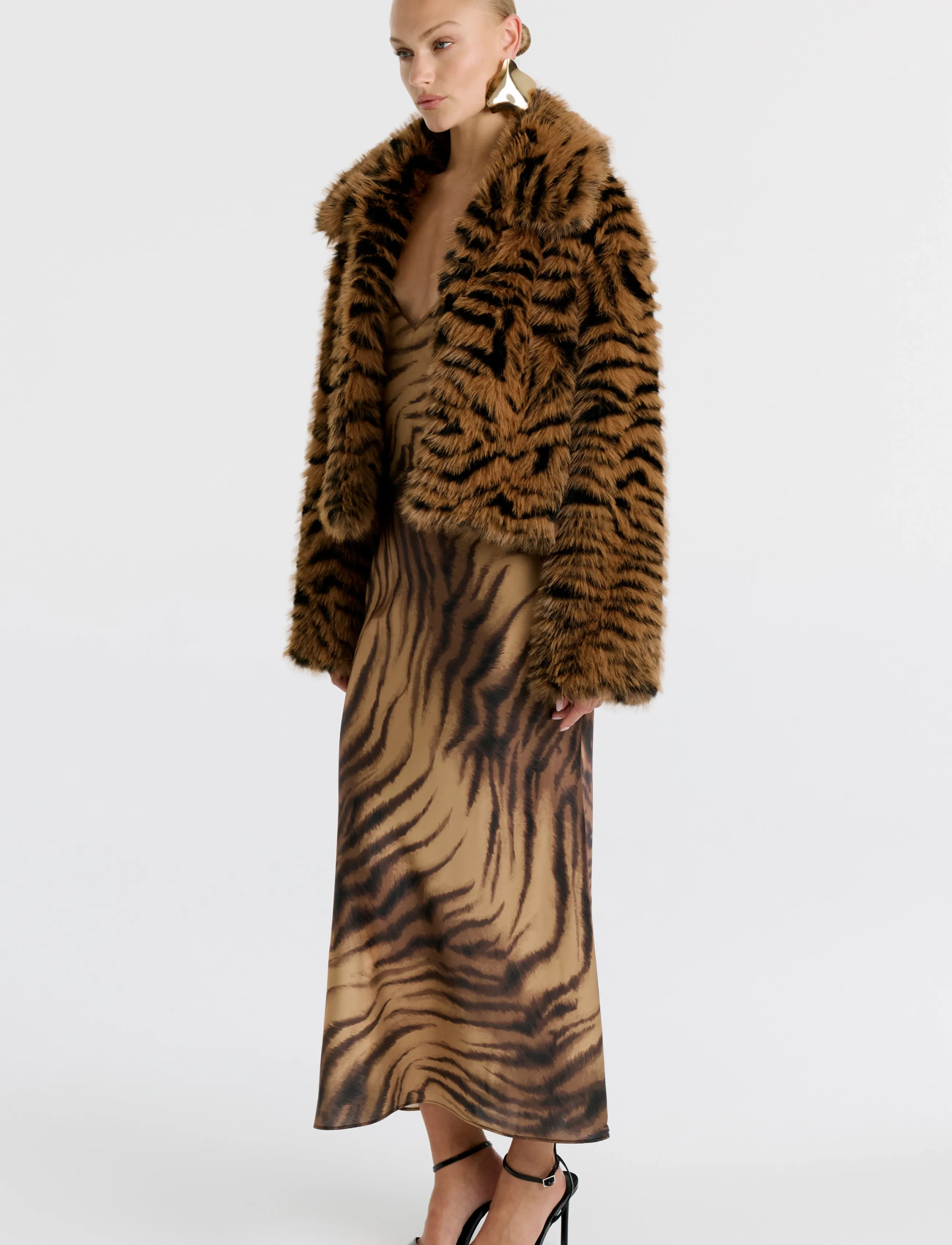 Bardot - COLETTE FAUX FUR JACKET - brown - 5
