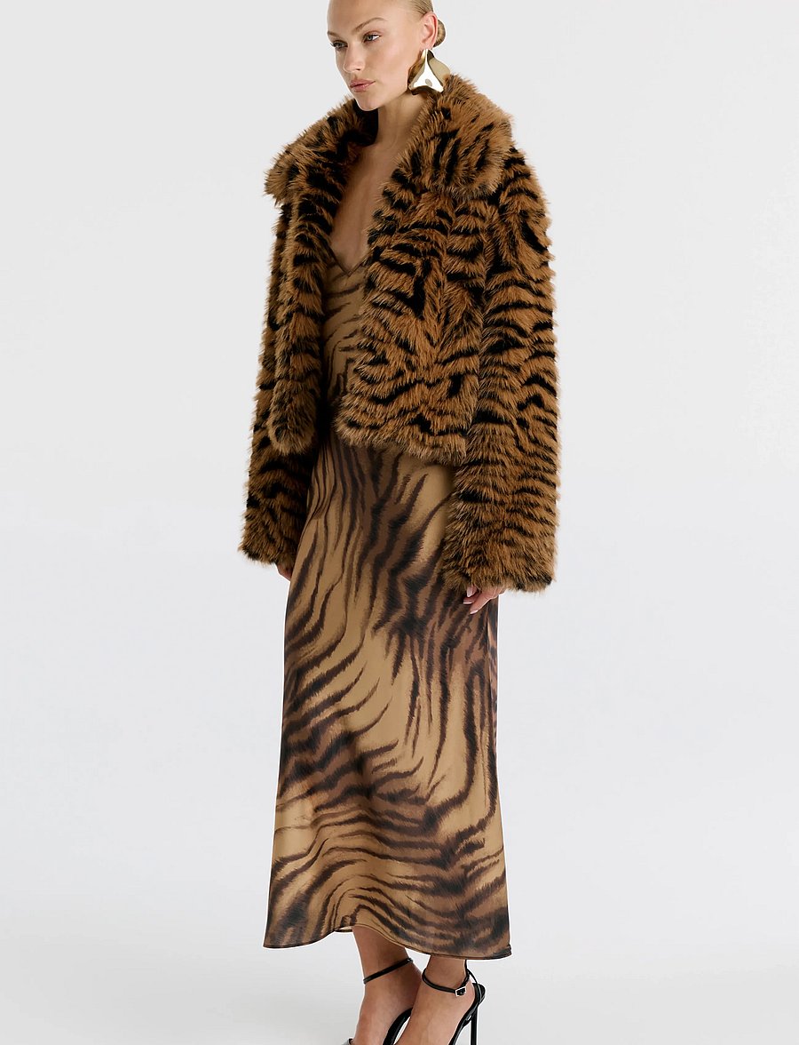 Bardot - COLETTE FAUX FUR JACKET - faux fur jakker - brown - 5