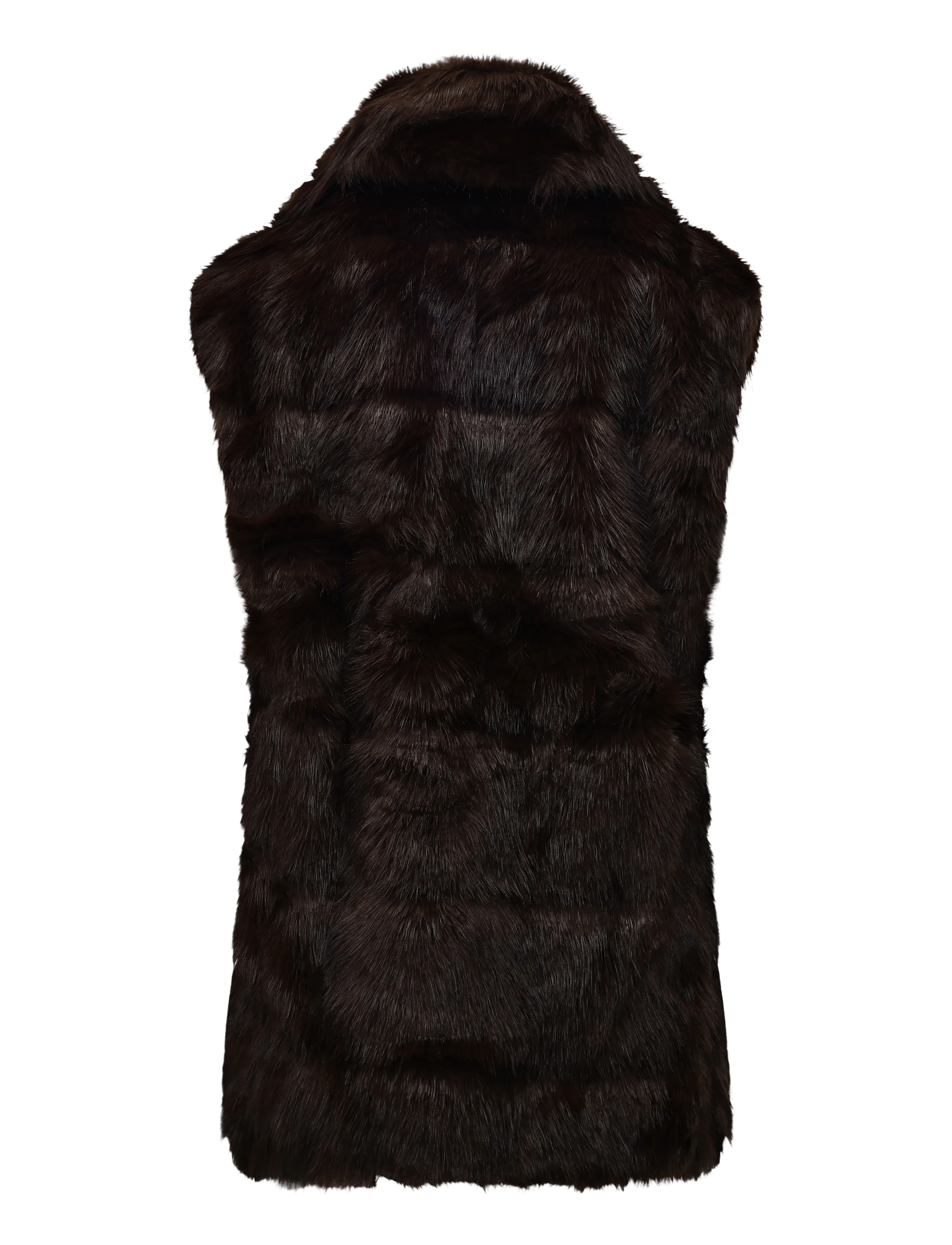 Bardot - BRENTLEY FAUX FUR VEST - fleece- och teddyvästar - dark choco - 1