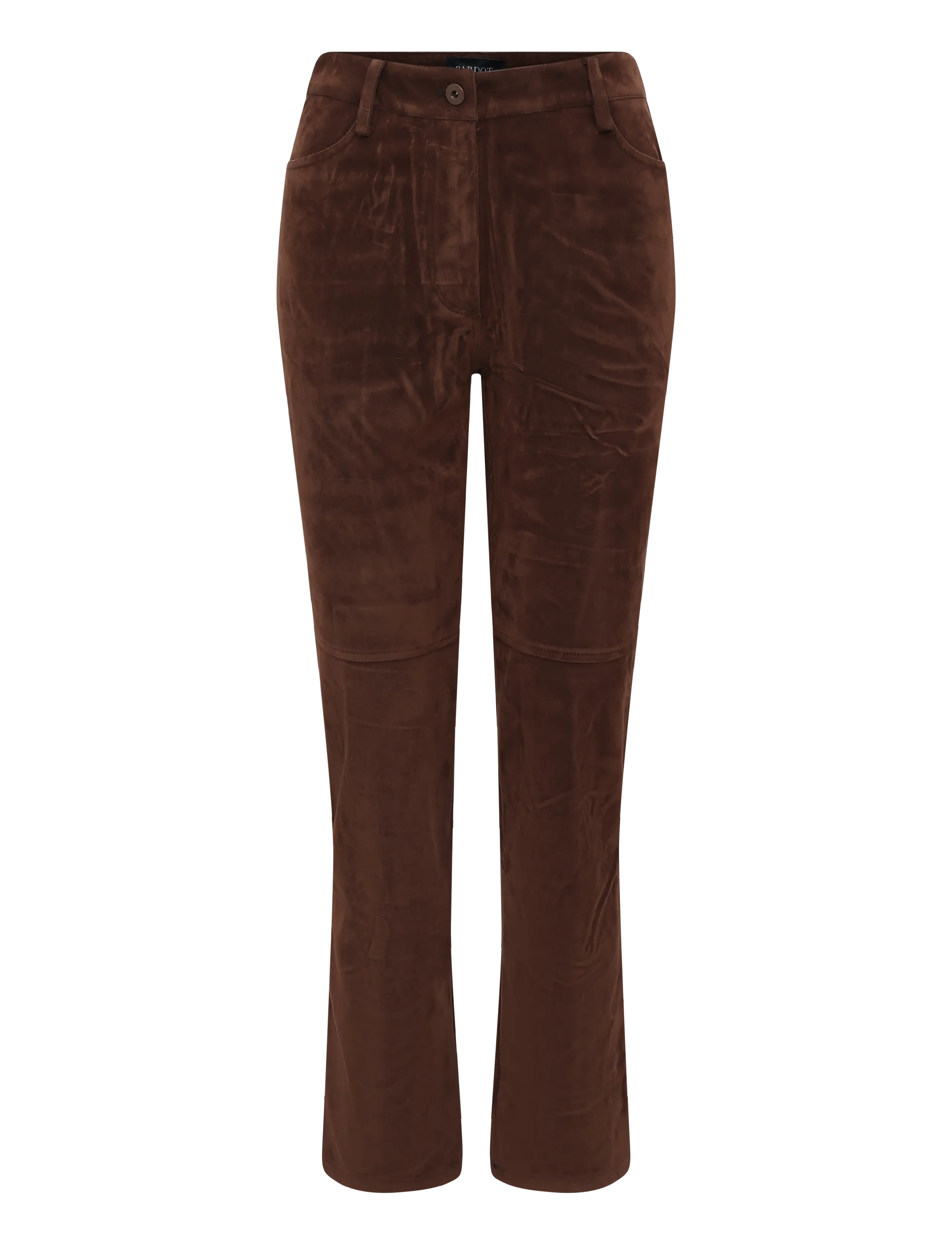 Bardot - NIA VEGAN SUEDE PANT - dark choco - 1