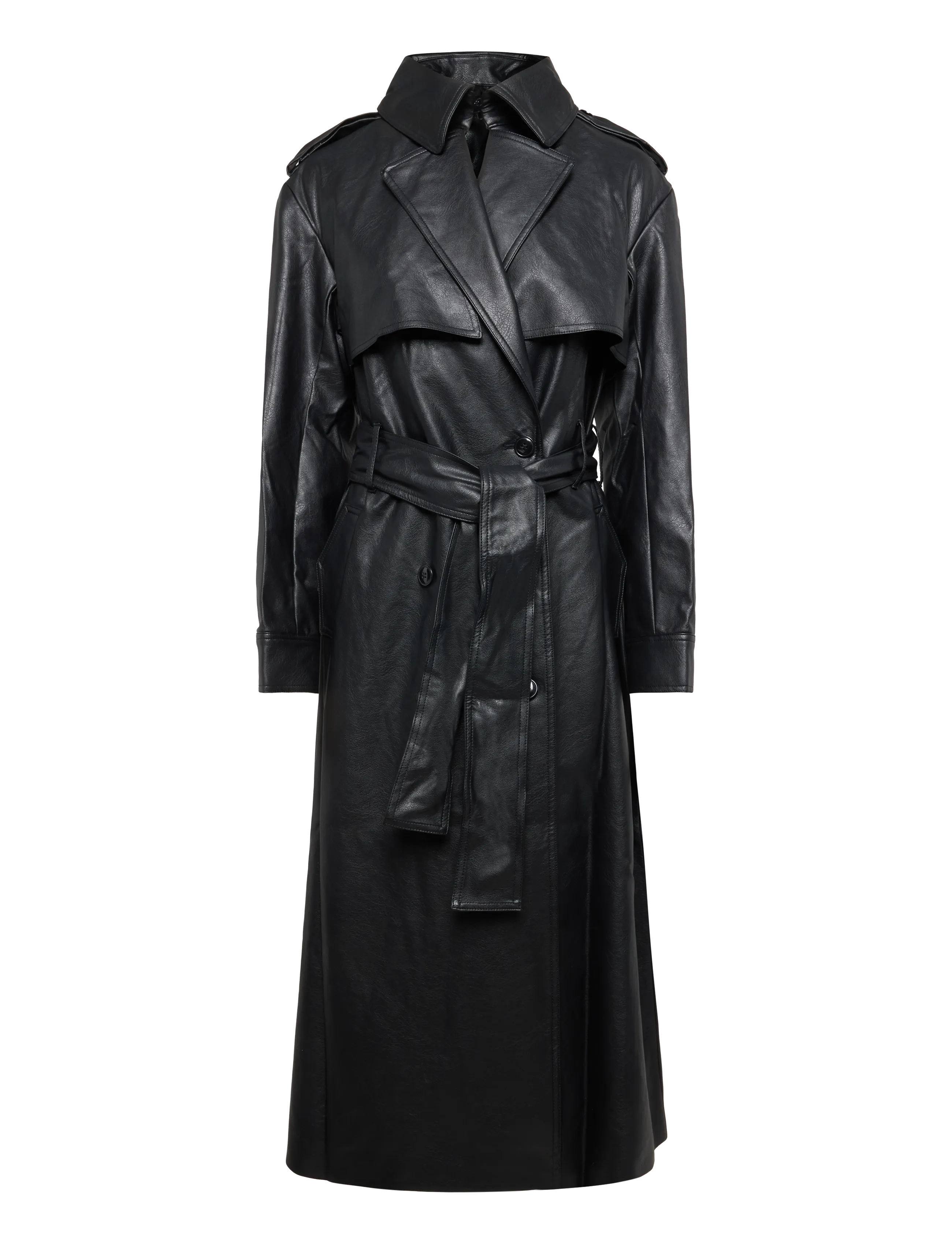 Bardot LUCA VEGAN LEATHER TRENCH - Jakker & Frakker - BLACK / black