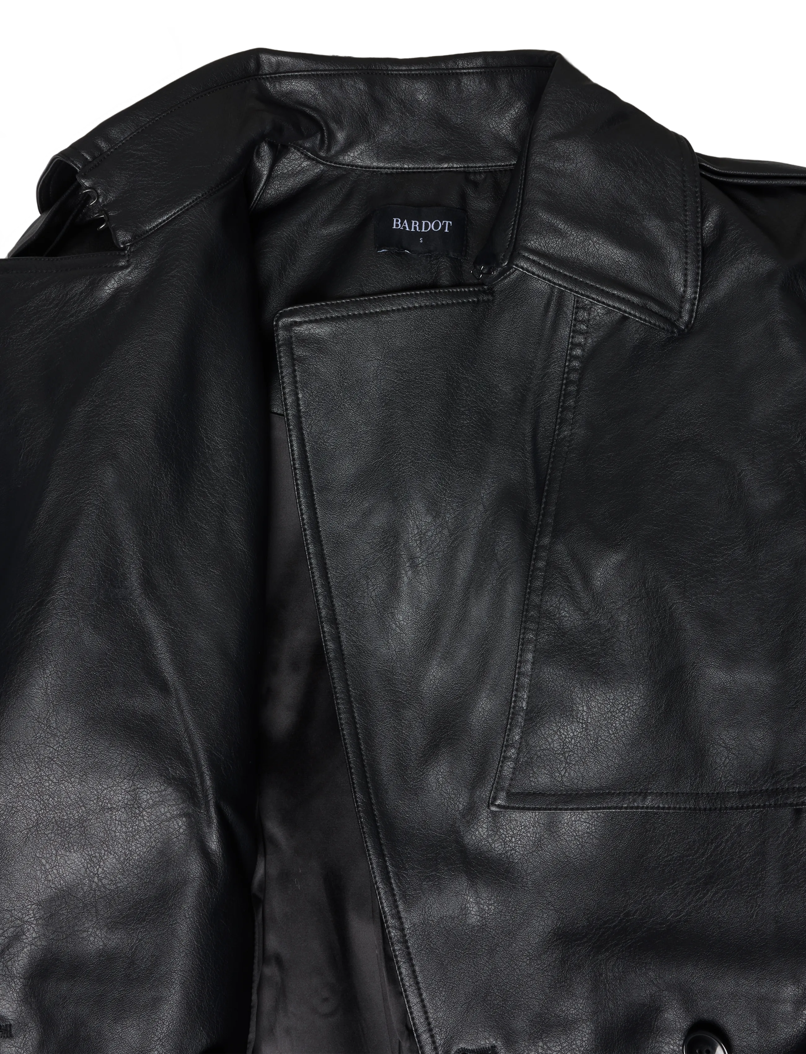 Bardot - LUCA VEGAN LEATHER TRENCH - trenchcoats - black - 2