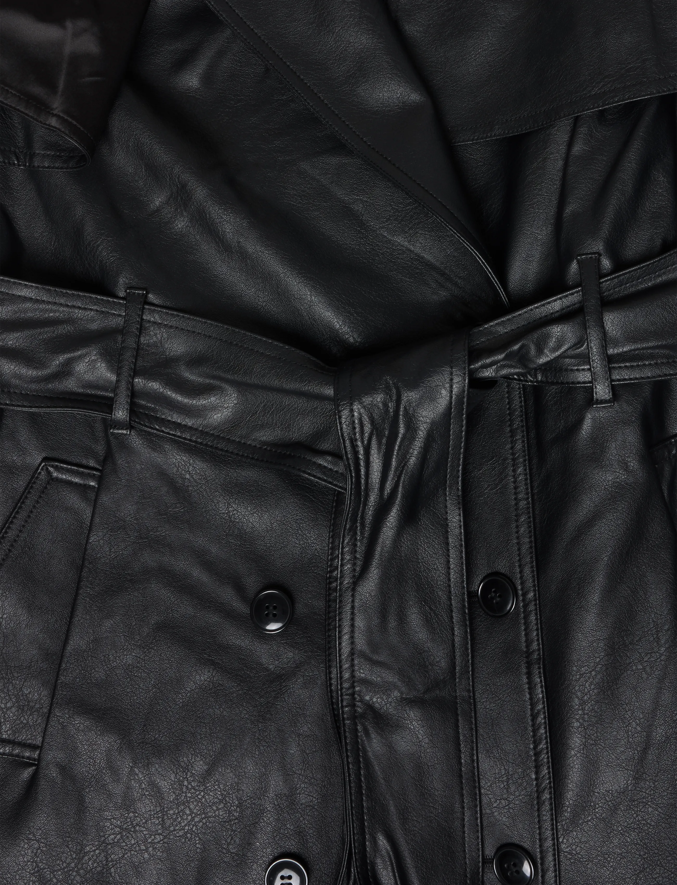 Bardot - LUCA VEGAN LEATHER TRENCH - trenchcoats - black - 3