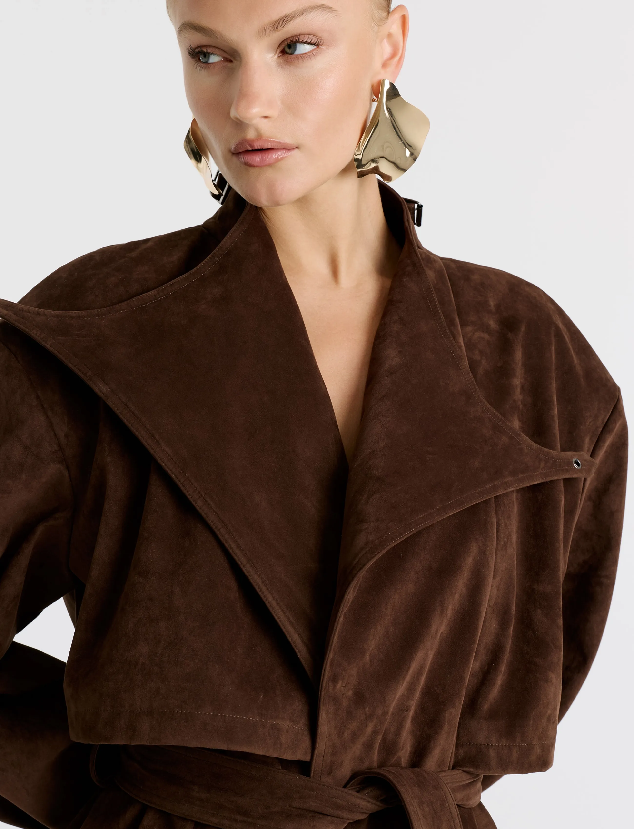 Bardot - VERONICA VEGAN SUEDE JACKET - dark choco - 5