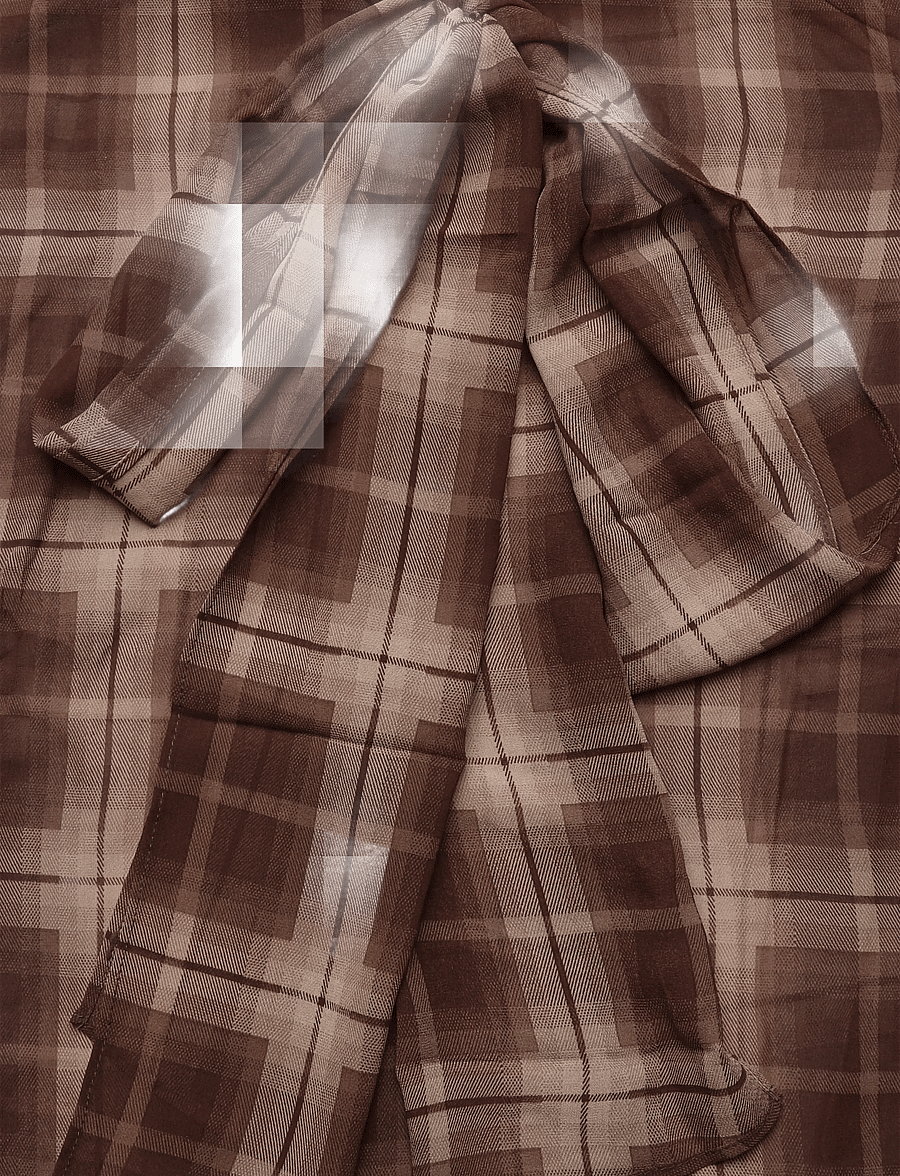 Bardot - CECILE NECK TIE SHIRT - long sleeved blouses - brown chck - 3