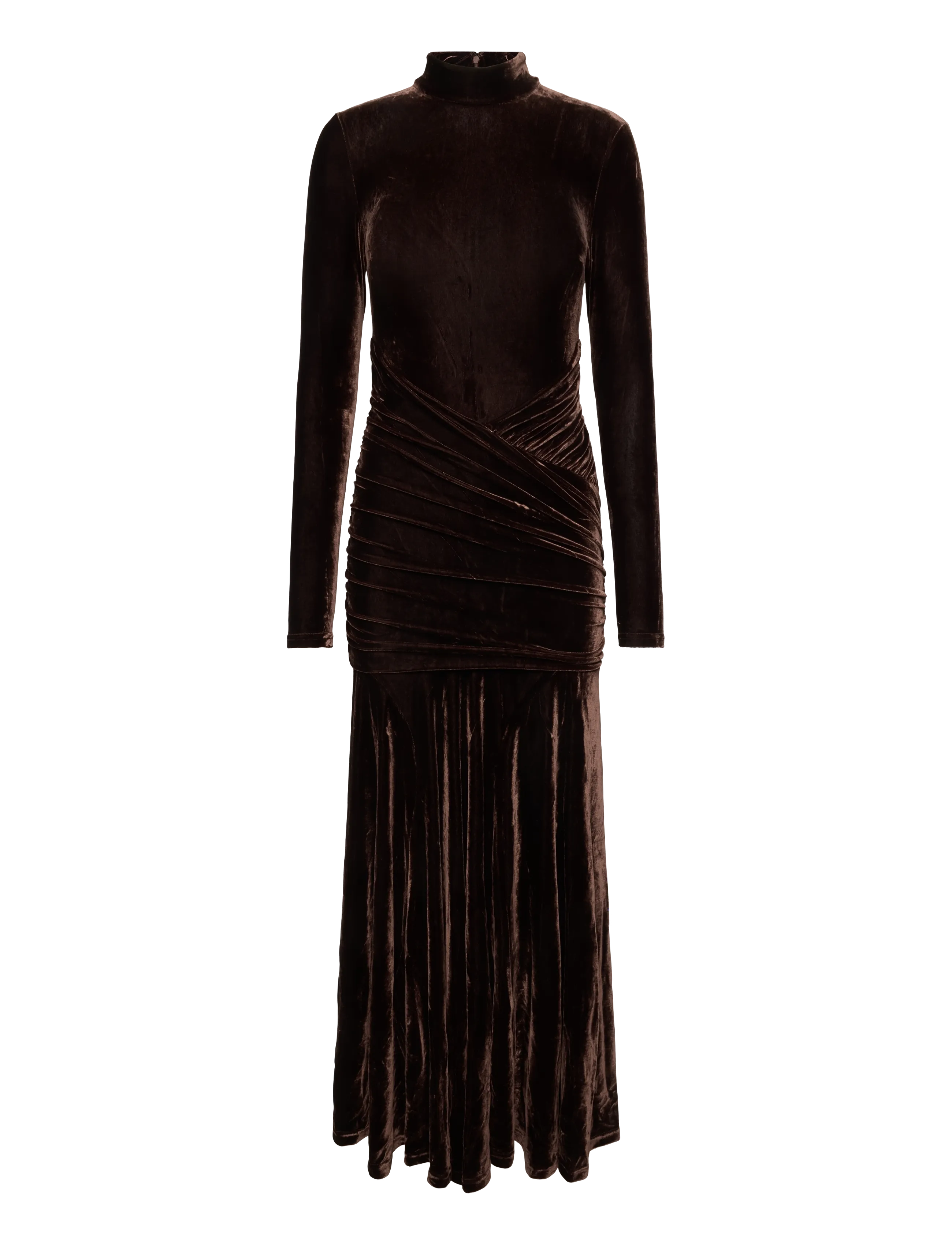 Bardot KORINA VELOUR MAXI DRESS - Maxikleider - DARK CHOCO / brown