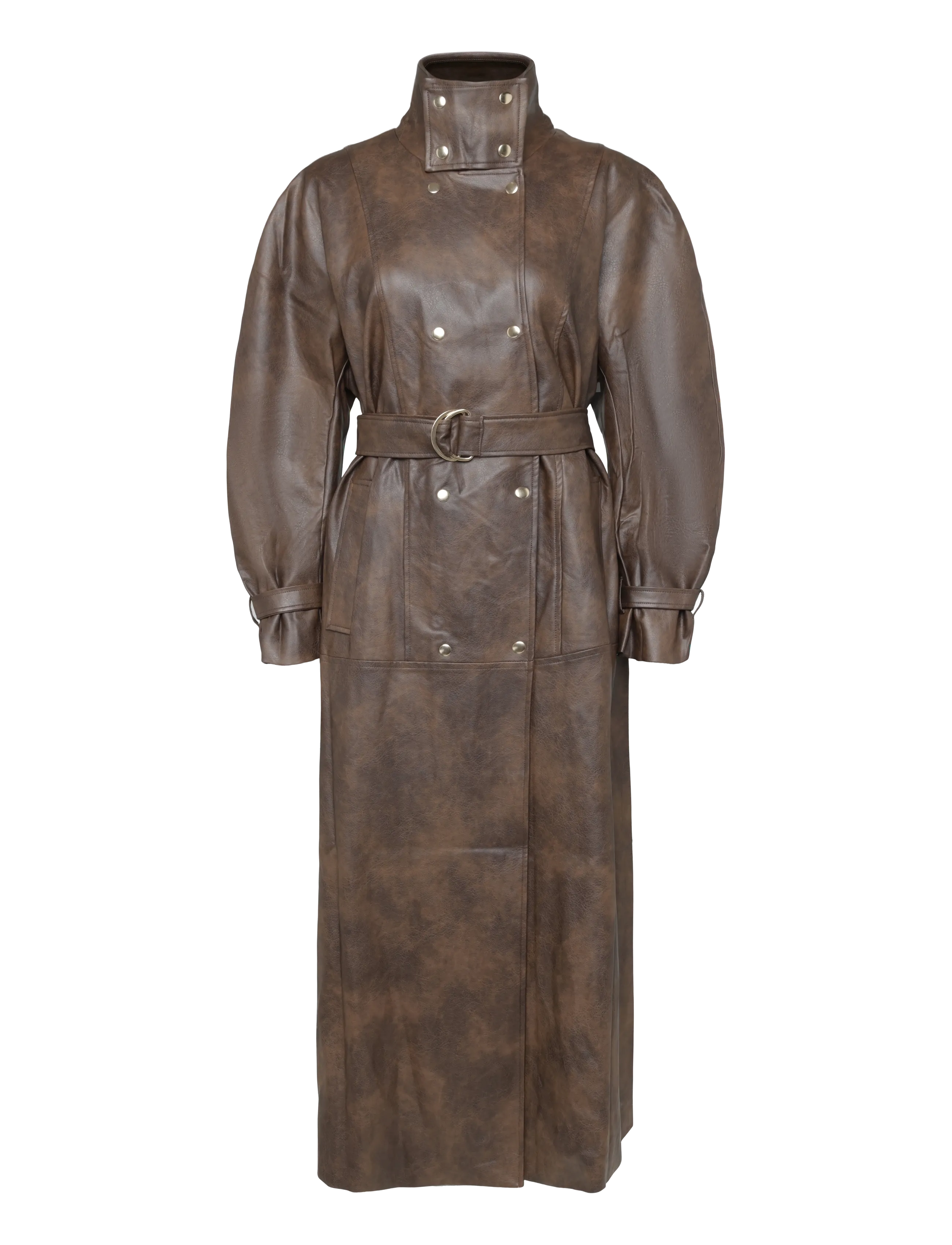 Bardot - MILANA VEGAN LEATHER TRENCH - dark choco - 1
