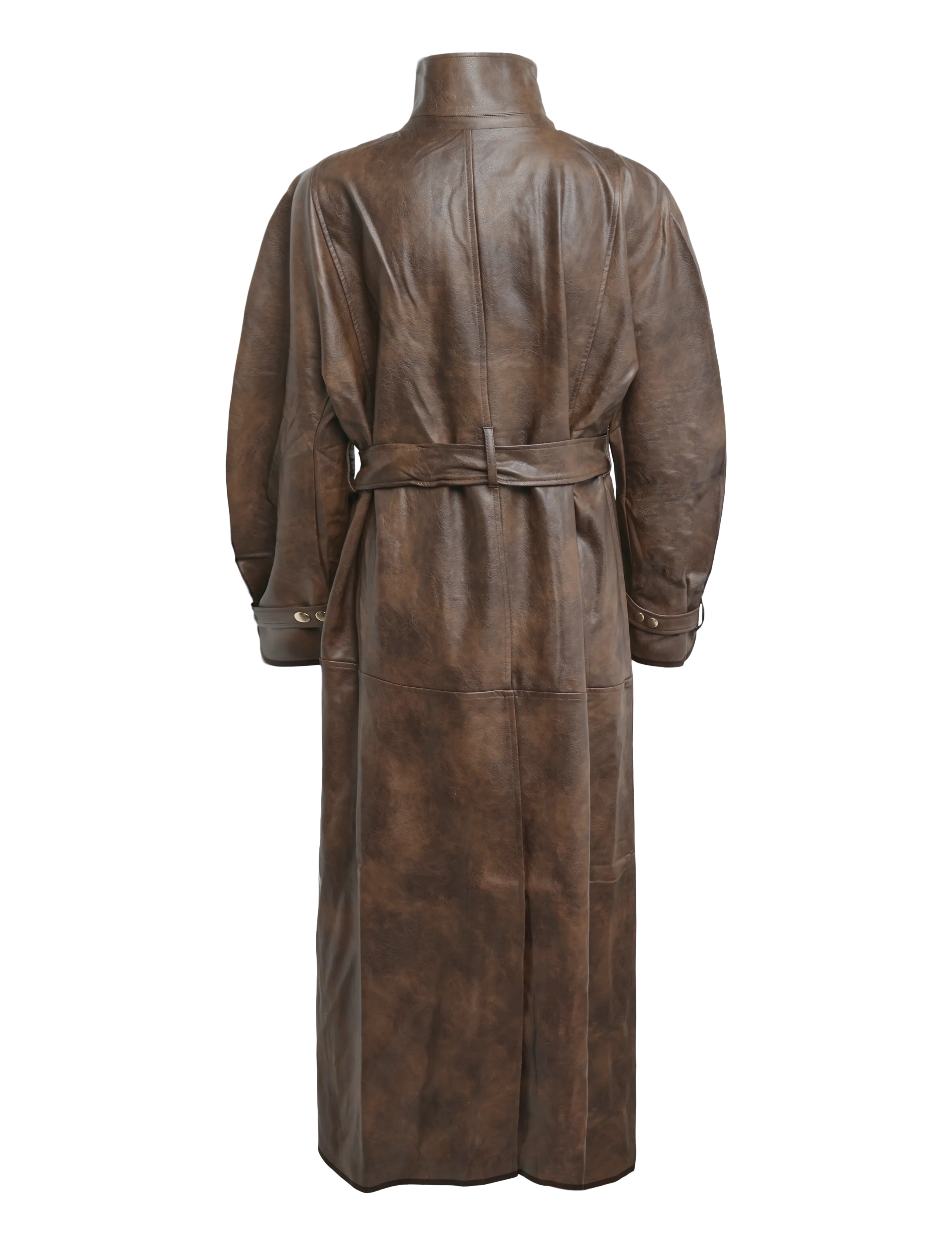 Bardot - MILANA VEGAN LEATHER TRENCH - dark choco - 2