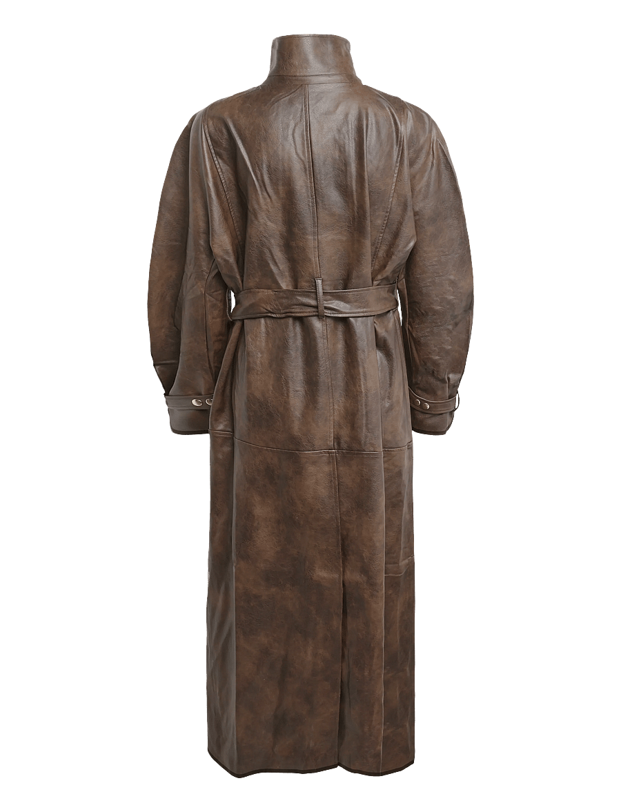 Bardot - MILANA VEGAN LEATHER TRENCH - trenchcoats - dark choco - 2