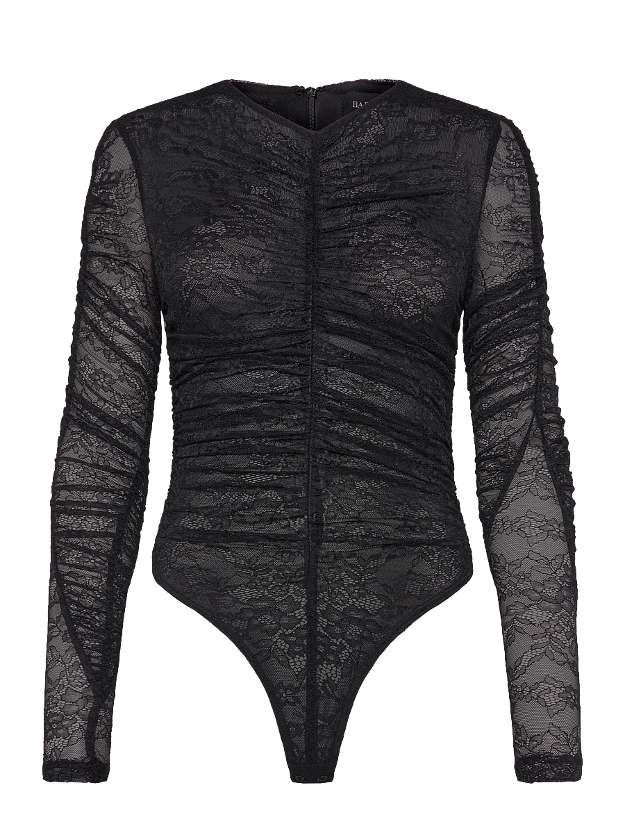 Bardot - BREA LONG SLEEVE LACE BODYSUIT - erilised sündmused - black - 0