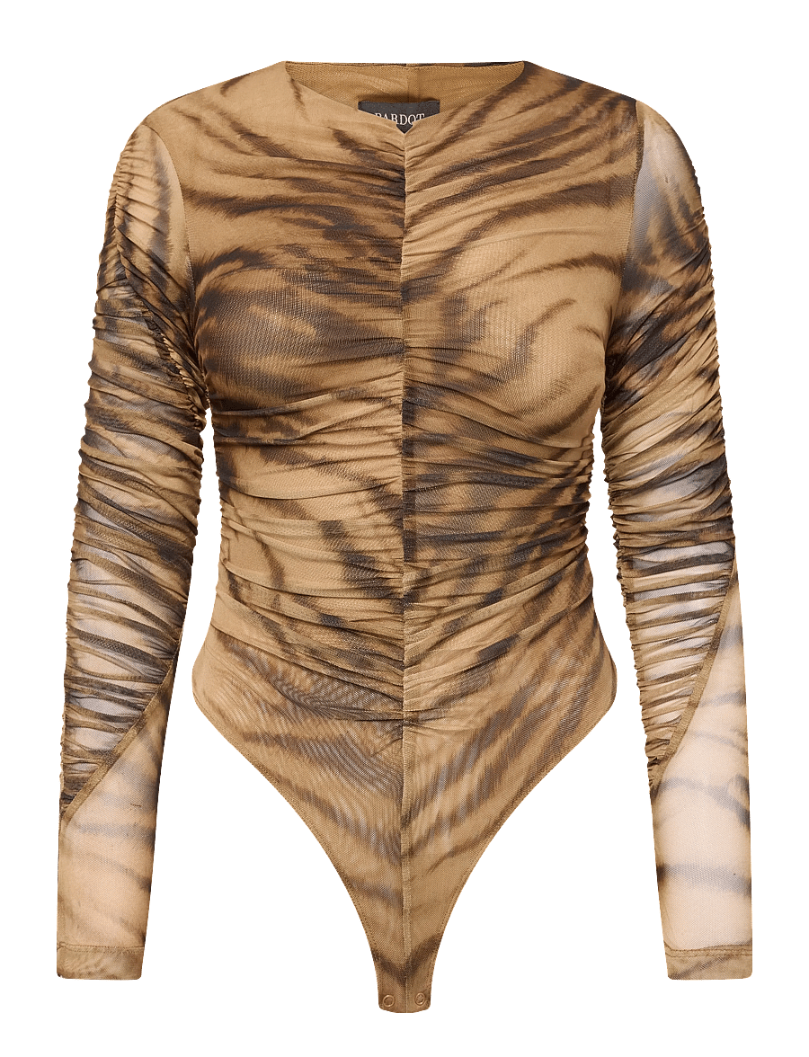 Bardot - BREA LONG SLEEVE BODYSUIT - bodies - animal pri - 0