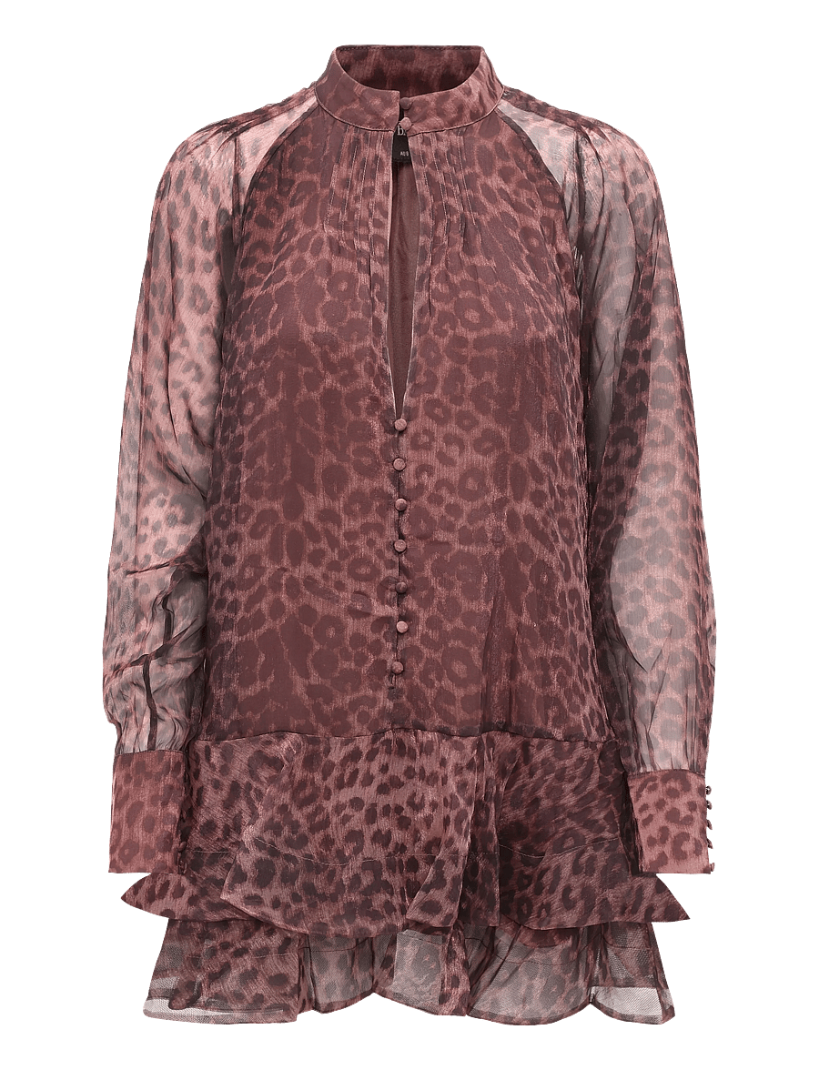 Bardot - ADRIE BABYDOLL MINI DRESS - short dresses - leopard - 1