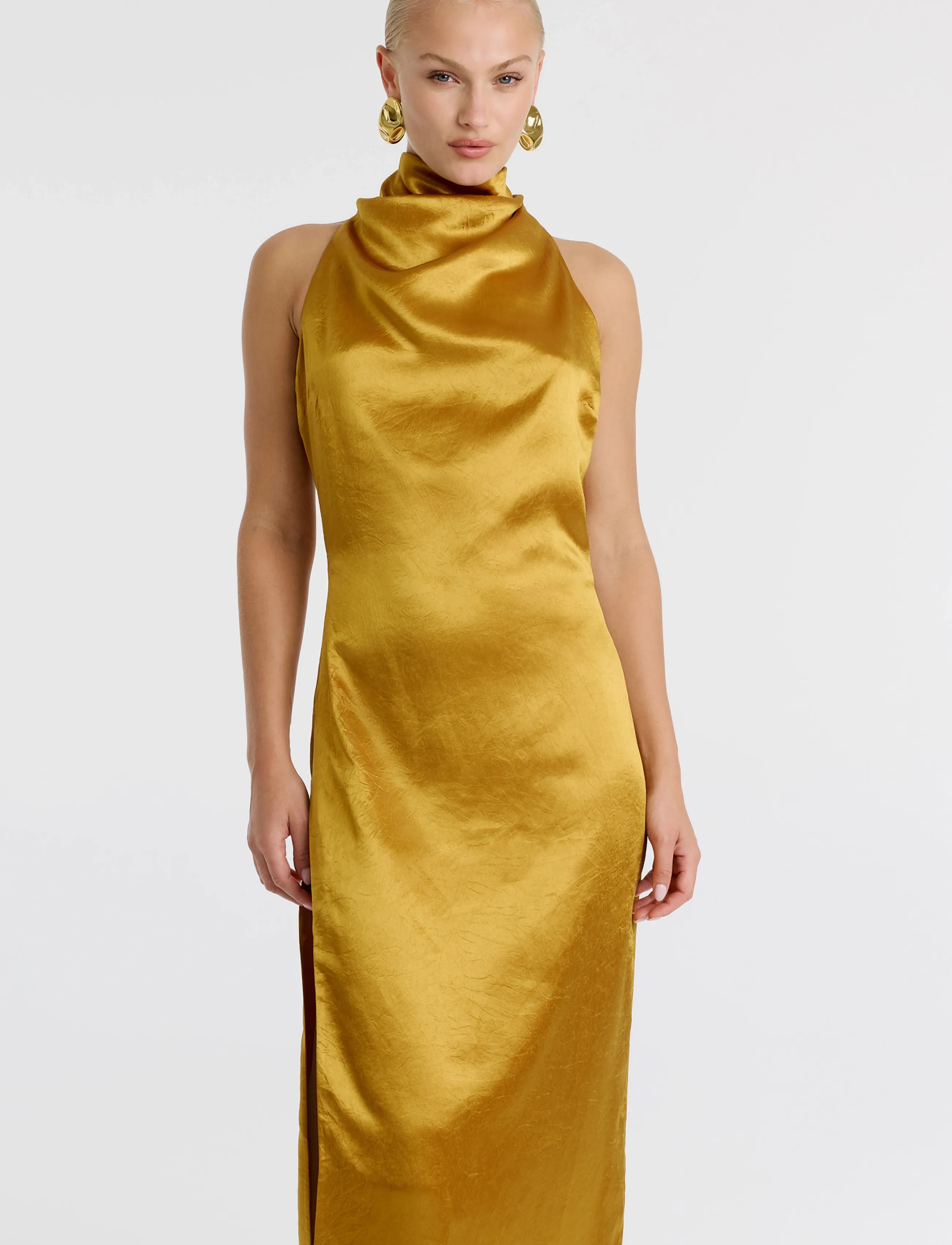 Bardot - THEA HIGH NECK MAXI DRESS - Õhtukleidid - golden - 3