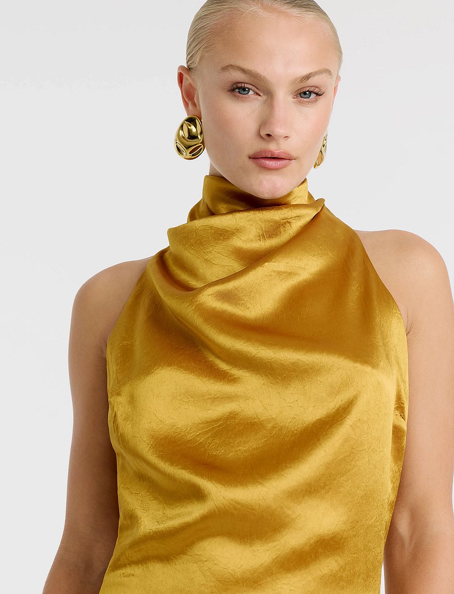 Bardot - THEA HIGH NECK MAXI DRESS - Õhtukleidid - golden - 4