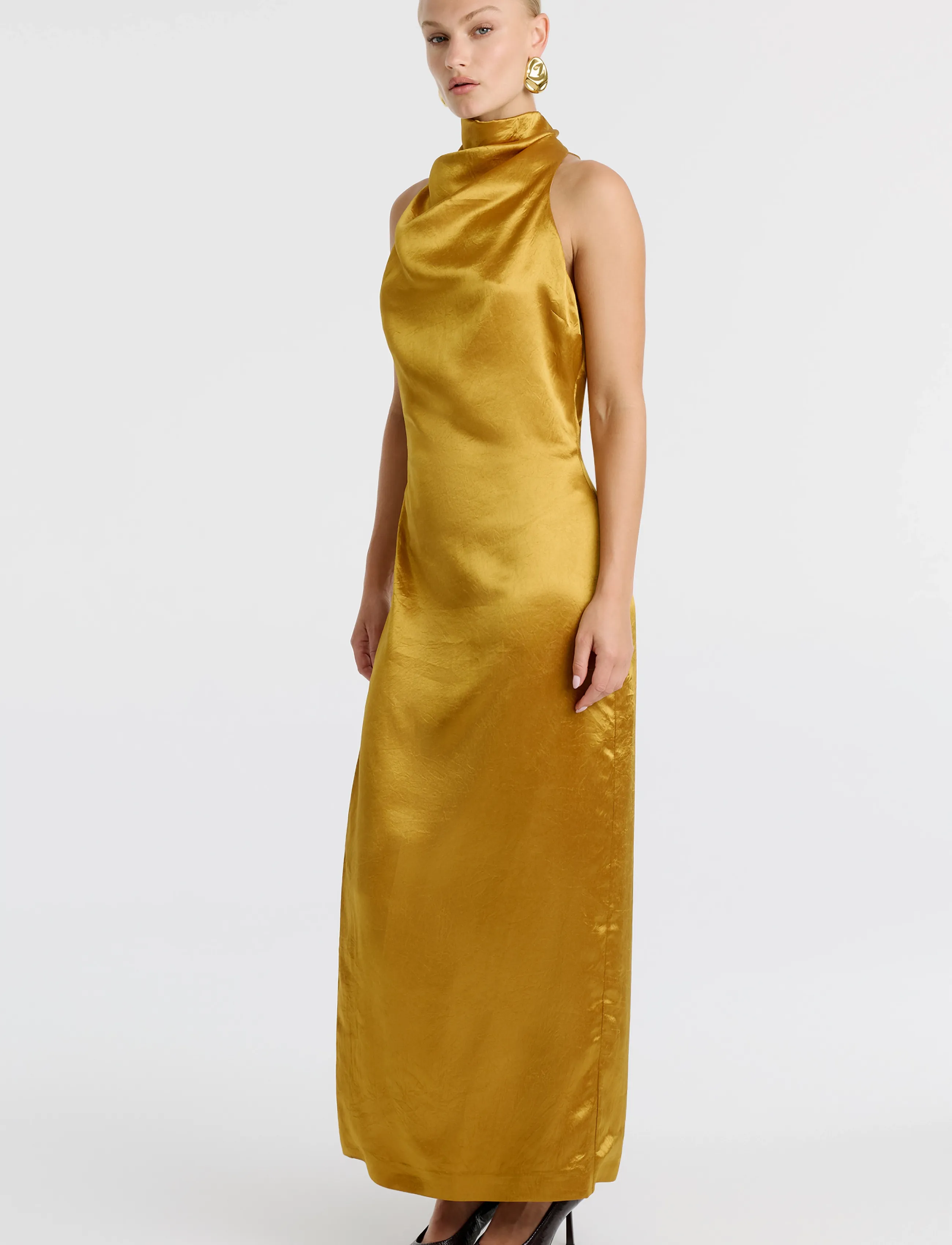 Bardot - THEA HIGH NECK MAXI DRESS - Õhtukleidid - golden - 5