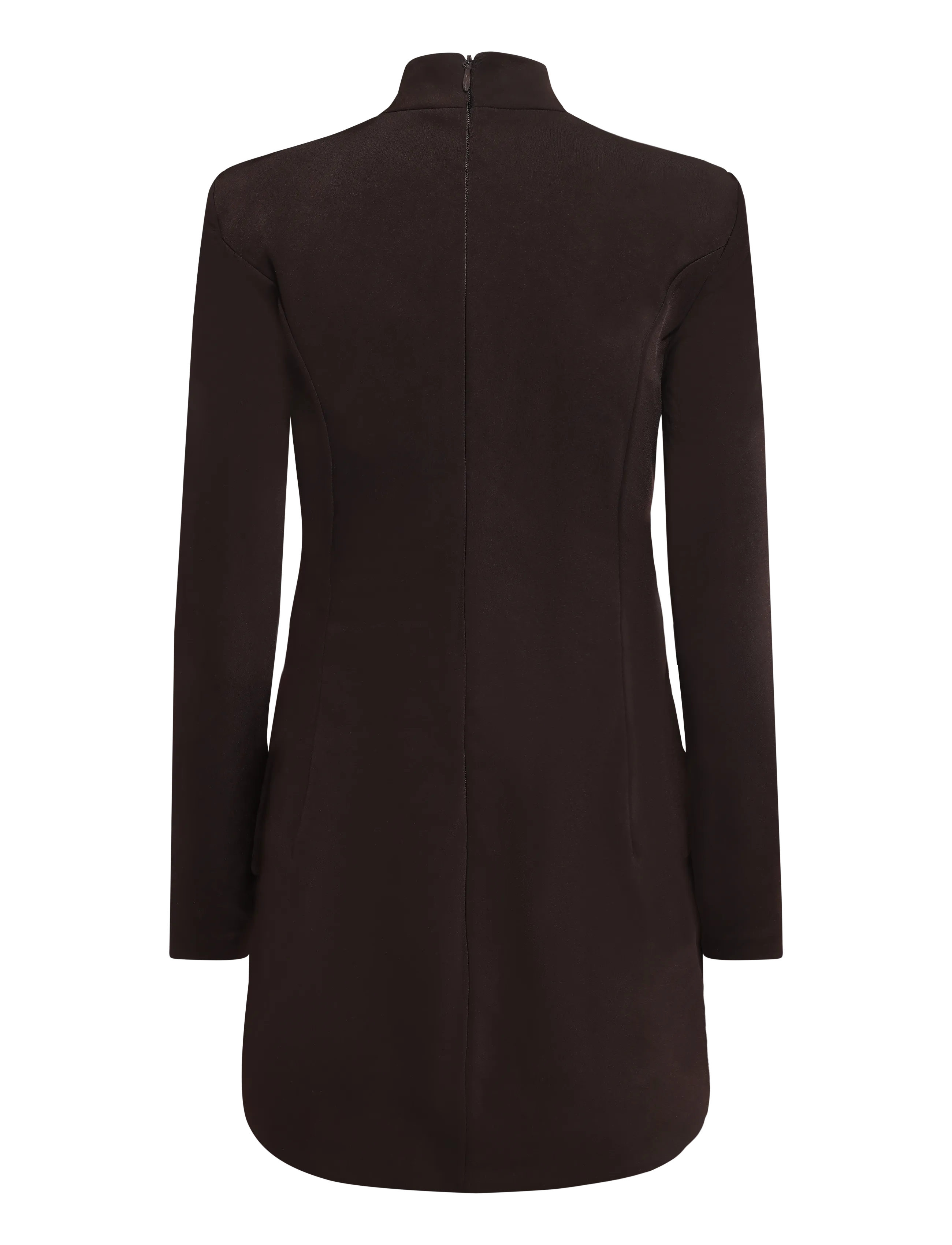 Bardot - LIZET LONG SLEEVE MINI DRESS - dark choco - 1