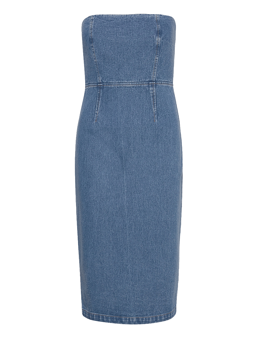 Bardot - VANDA DENIM MIDI DRESS - vintage bl - 0