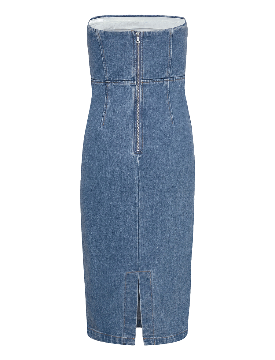 Bardot - VANDA DENIM MIDI DRESS - vintage bl - 1