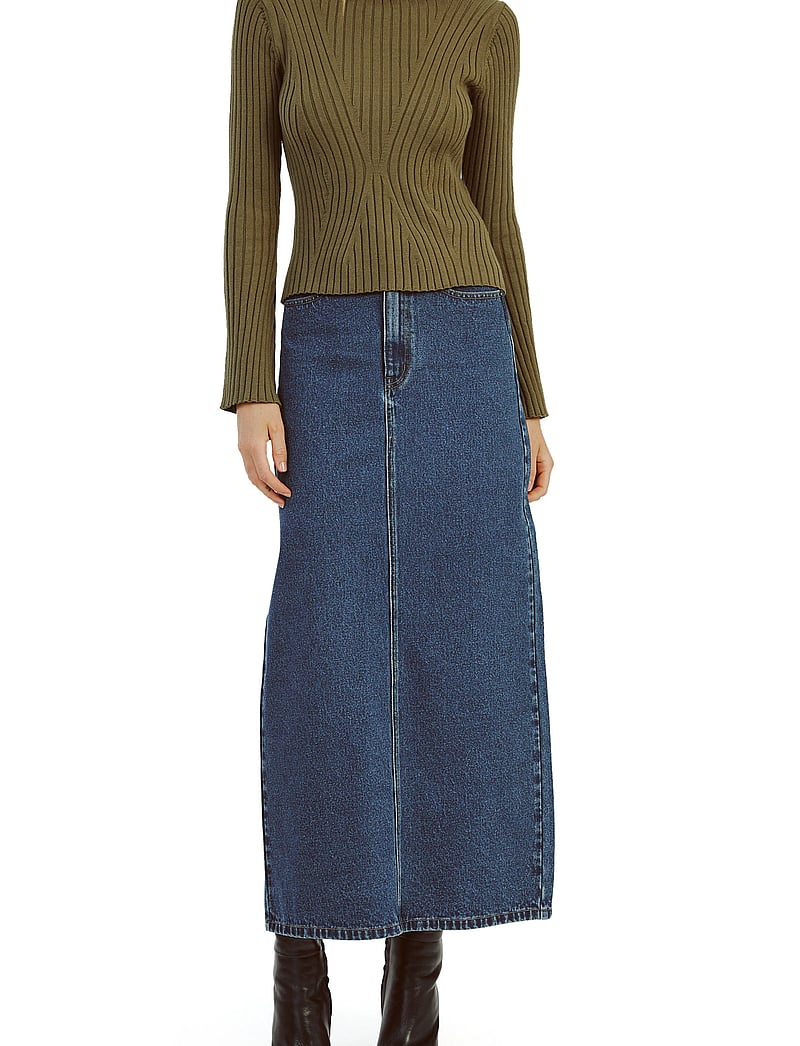 Bardot - EVIANNA DENIM MAXI SKIRT - denimnederdele - washed ind - 0