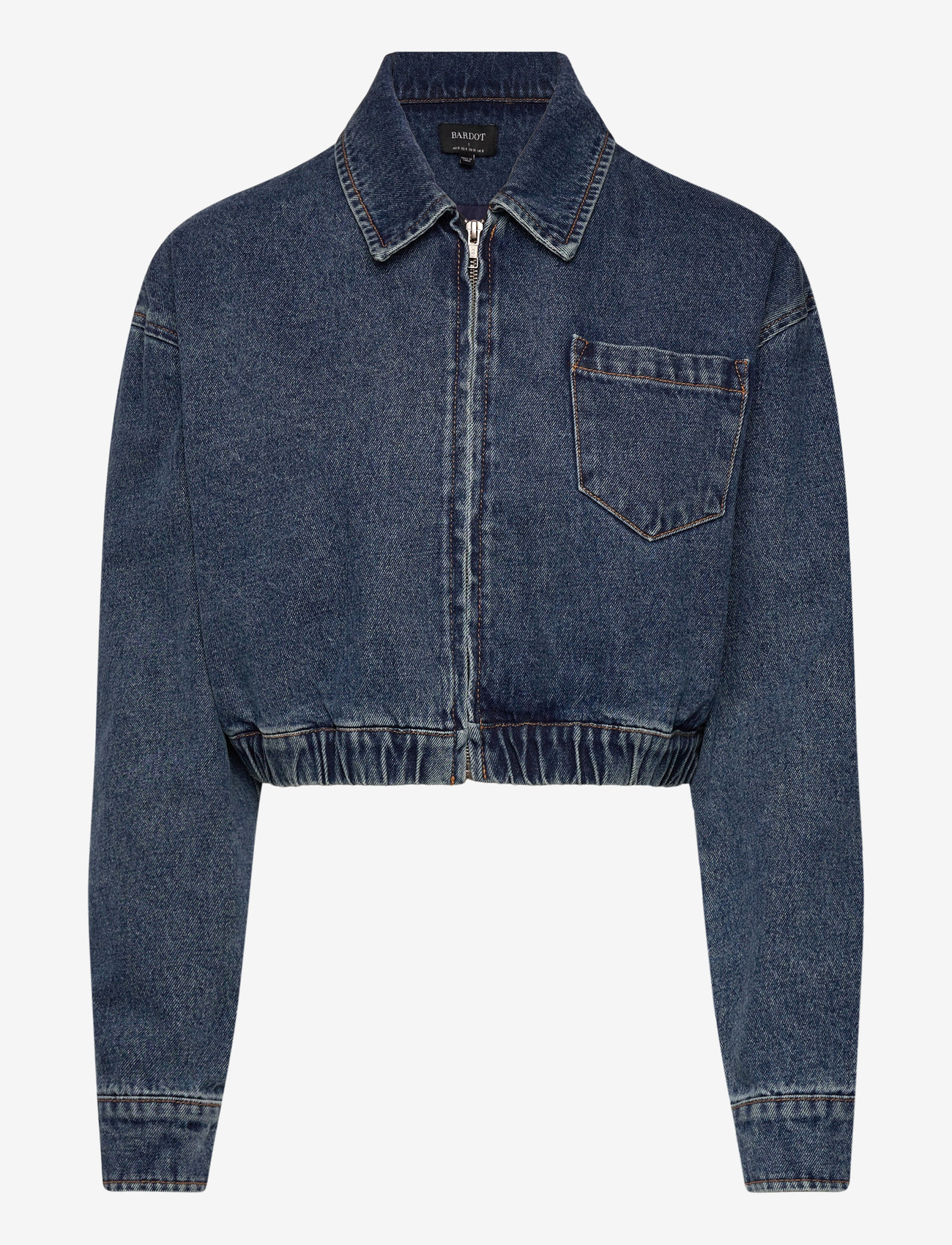 Bardot - CROP BOMBER DENIM JACKET - vårjackor - washed ind - 0