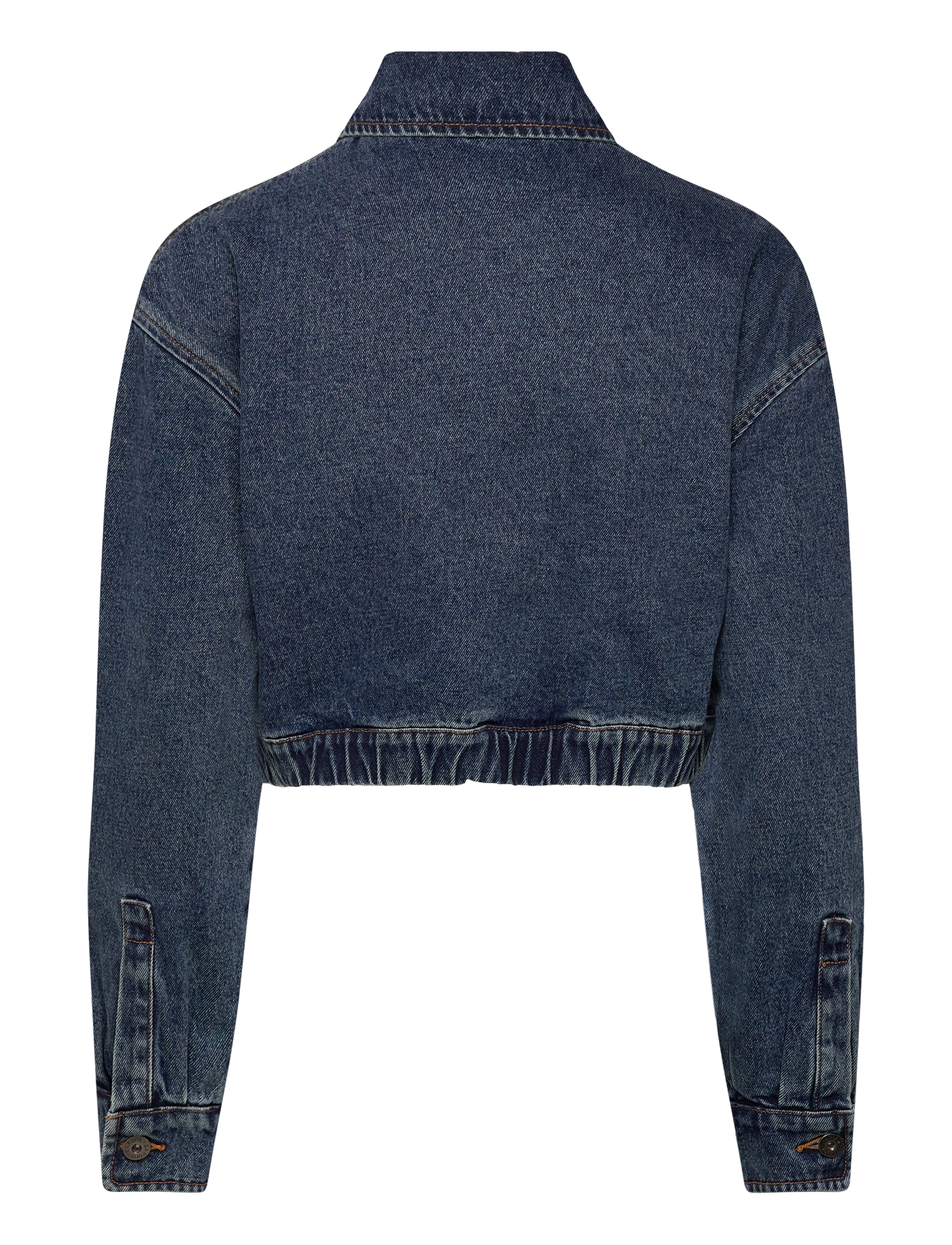 Bardot - CROP BOMBER DENIM JACKET - frühlingsjacken - washed ind - 2