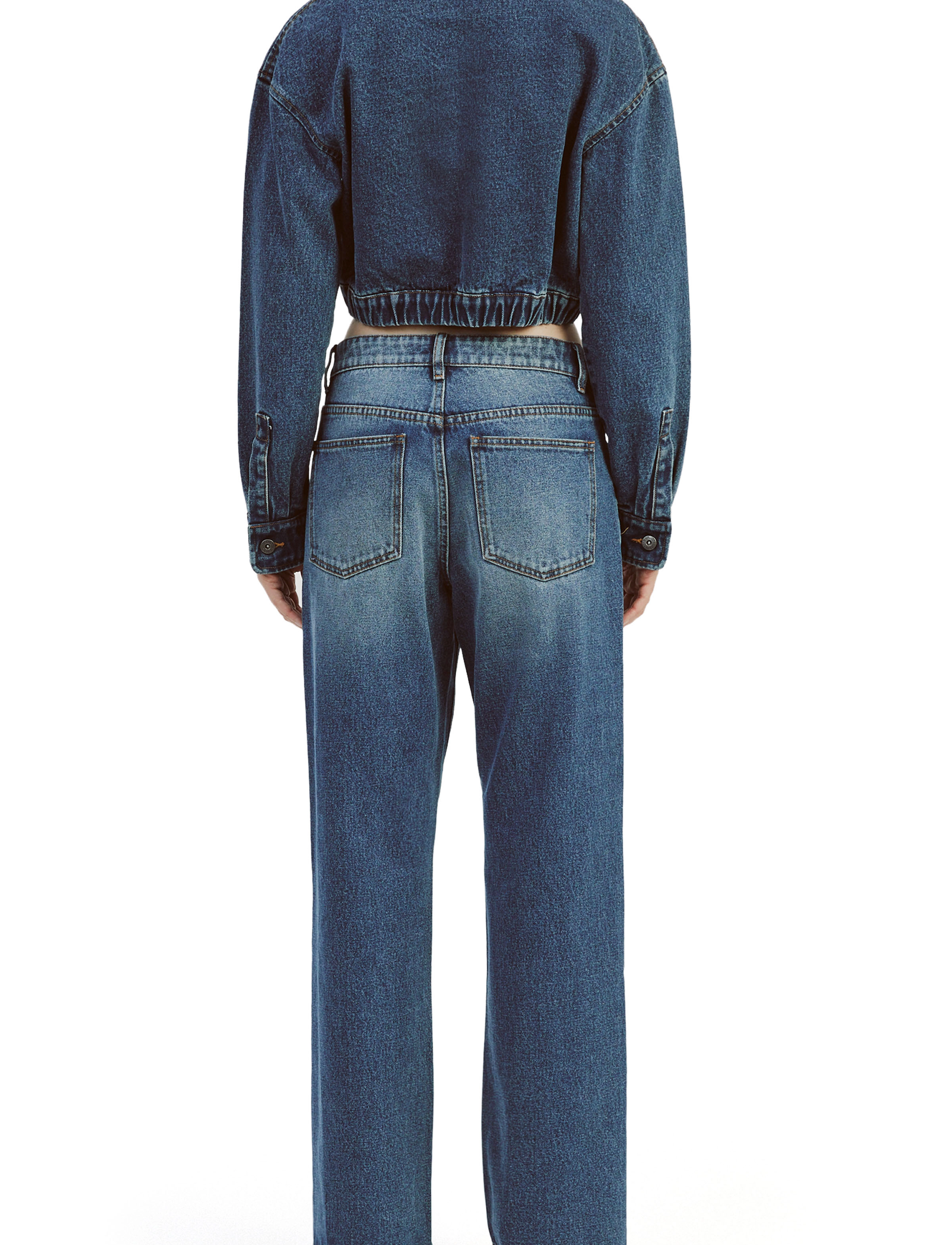 Bardot - CROP BOMBER DENIM JACKET - frühlingsjacken - washed ind - 4