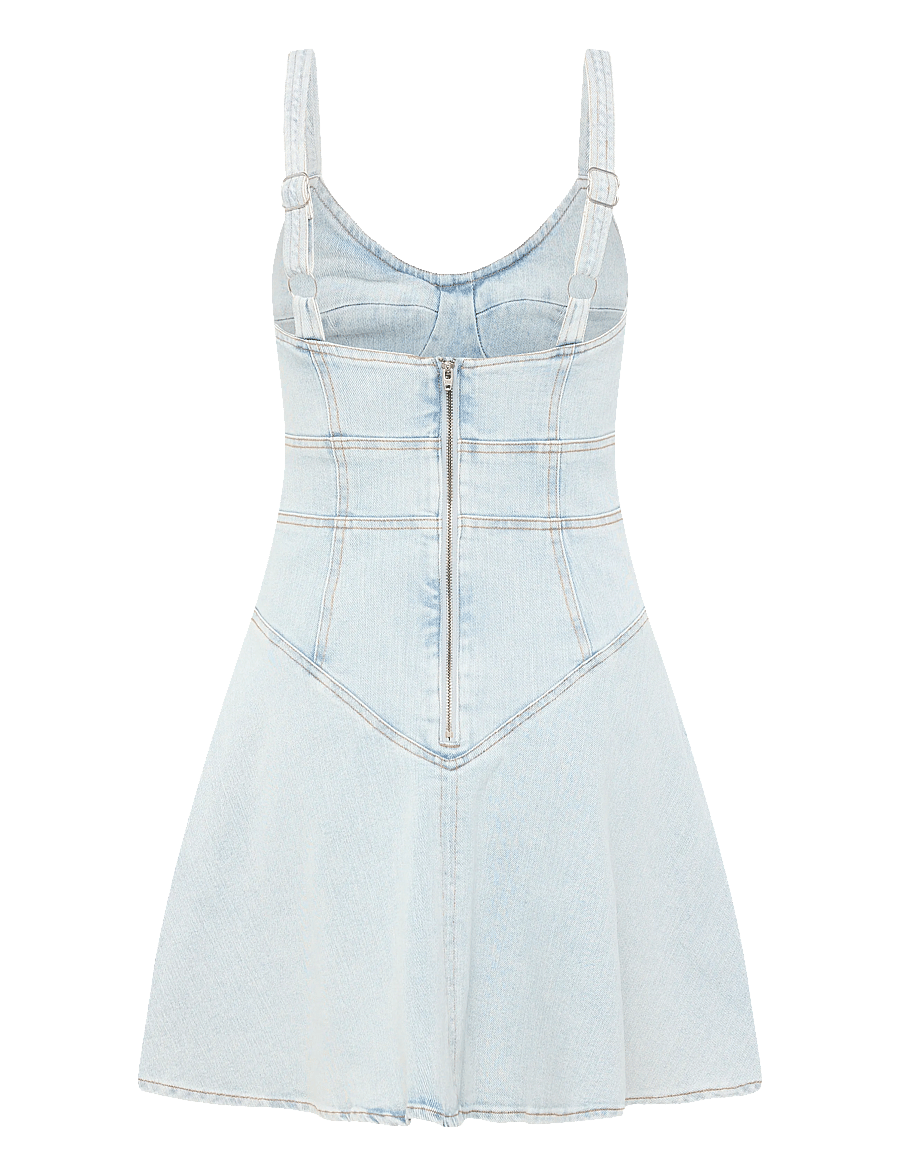 Bardot - REYNA DENIM MINI DRESS - jeanskleider - light dnm - 2