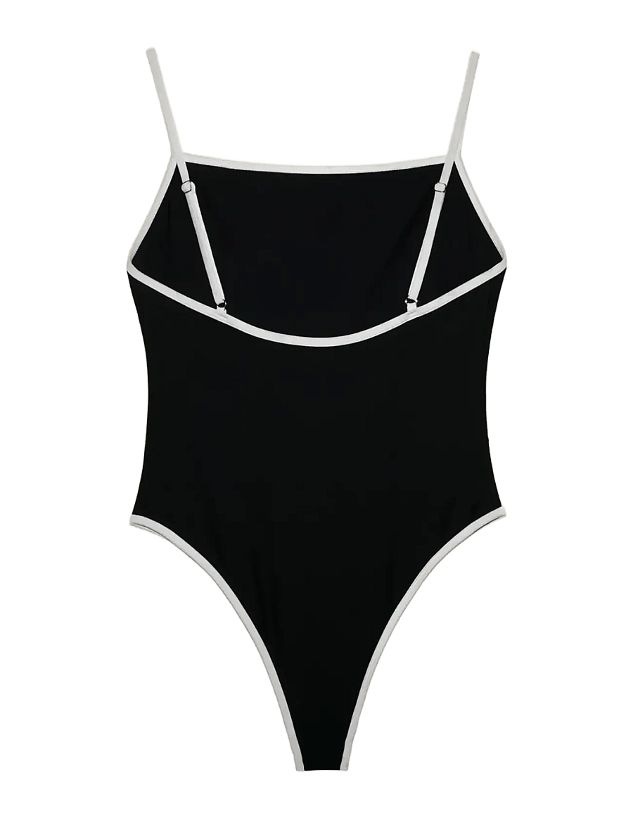 Bare Stockholm - NEO SWIMSUIT - black/white - 2