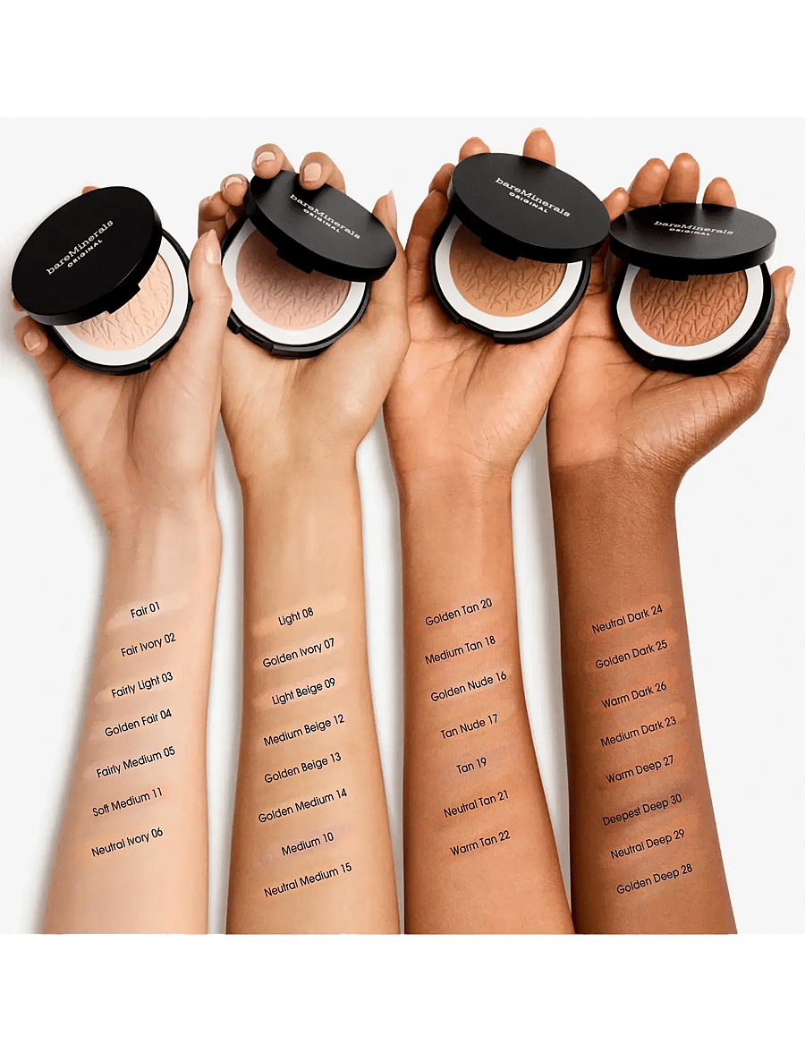 bareMinerals - Original Pressed Powder Foundation 8.00 ML - redo för date night - golden beige - 3