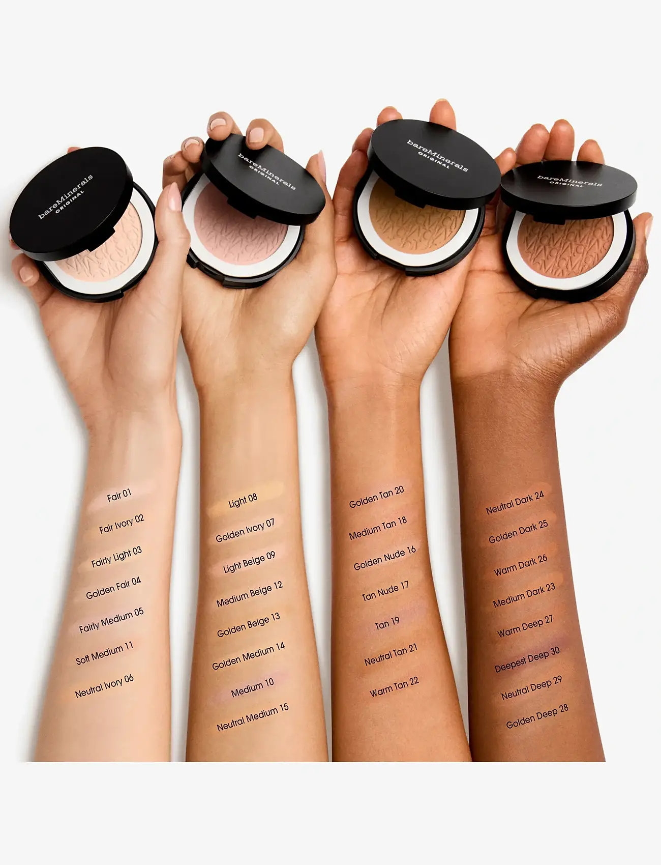 bareMinerals - Original Pressed Powder Foundation Deepest Deep 30 8.00 ML - redo för date night - deepest deep - 2