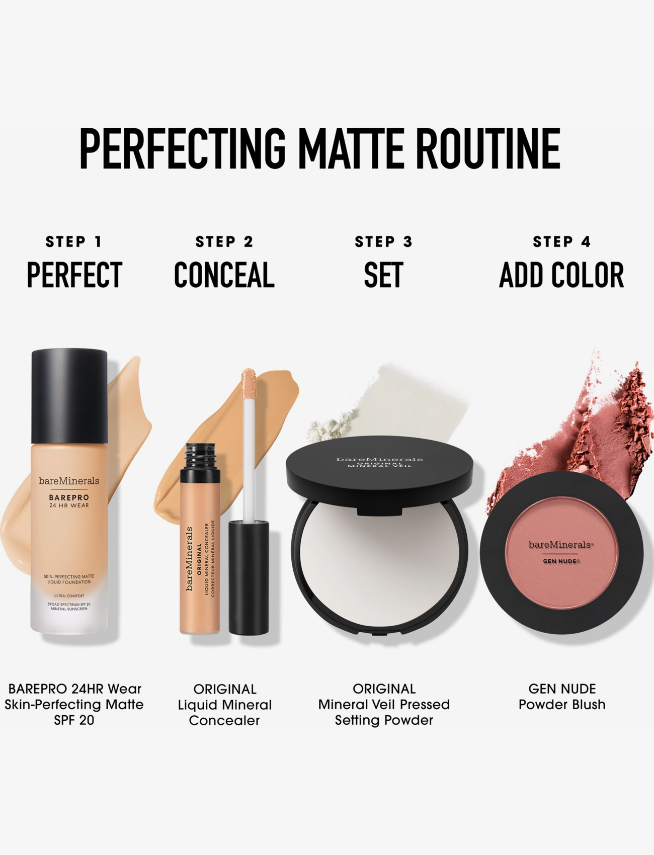 BareMinerals Barepro 24H Matte Liquid Foundation Medium Deep 46 Cool foundation & concealer dam – bild 6