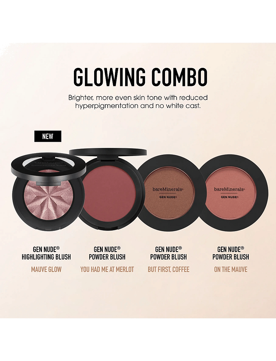bareMinerals - Gen Nude Highlighting Blush Mauve glow 02 3.8 GR - makeup - mauve glow 02 - 4