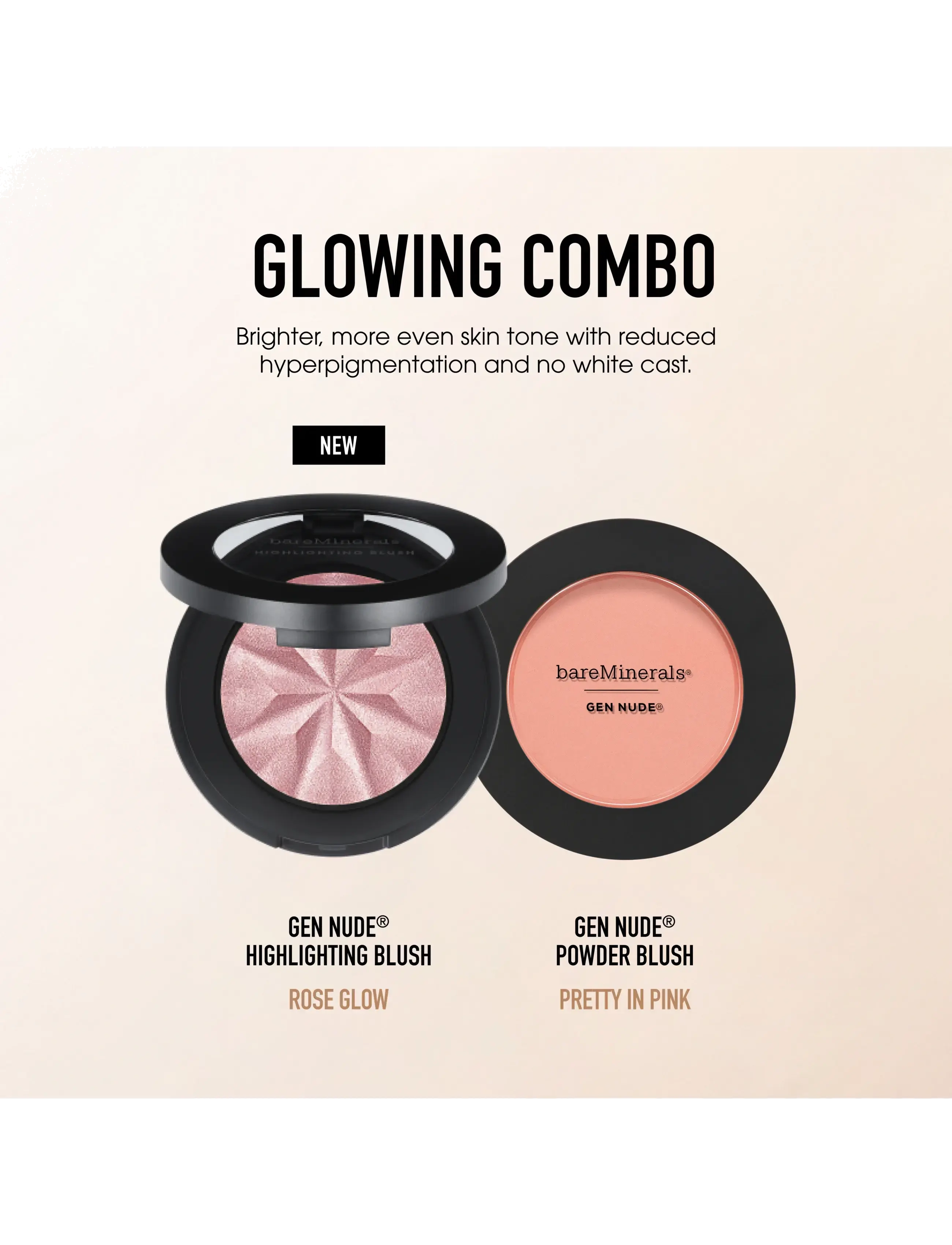 bareMinerals - Gen Nude Highlighting Blush Rose glow 05 3.8 GR - makeup - rose glow 05 - 4