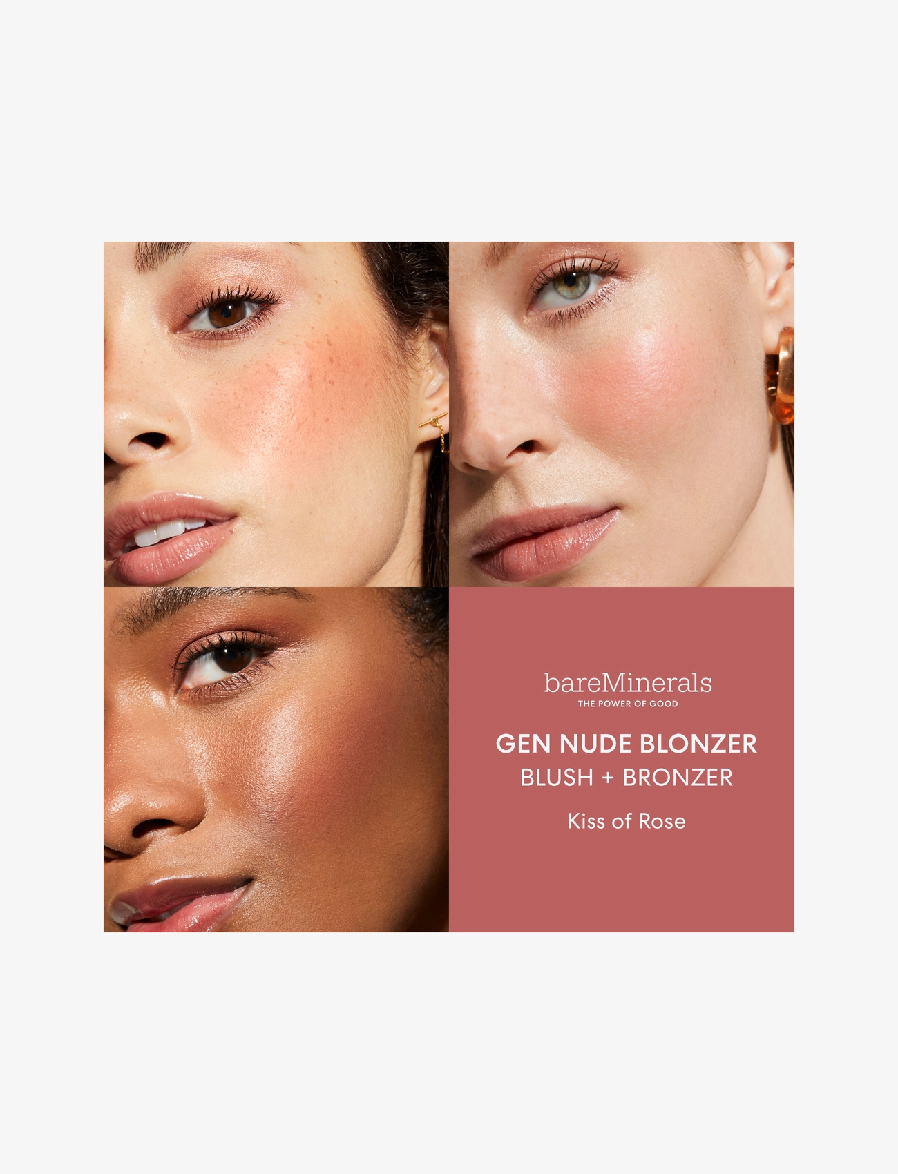 BareMinerals Gen Nude Blonzer Kiss Of Rose puder, rouge & highlighter dam – bild 4