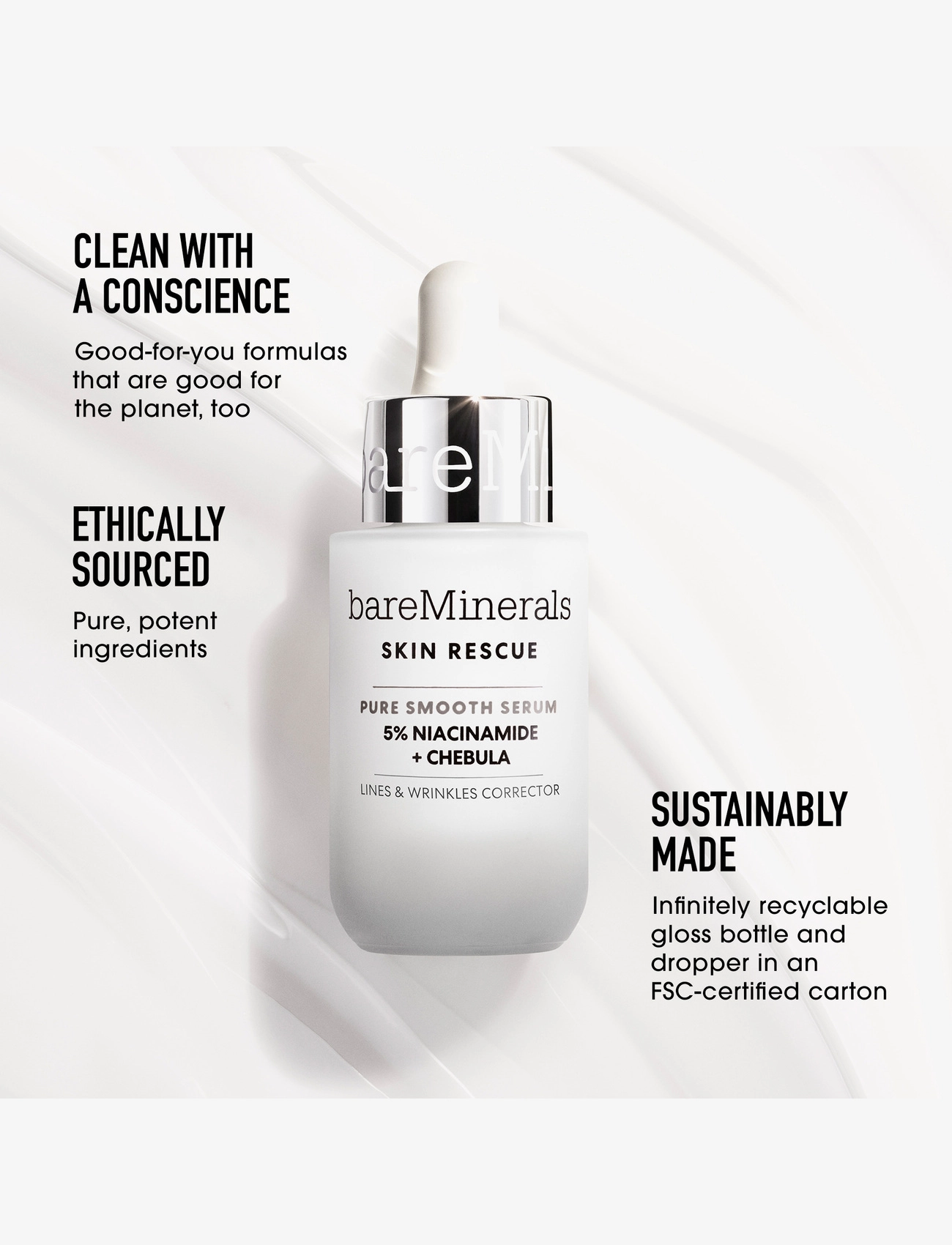 bareMinerals - BARE MINERALS Skin Rescue Skin rescue pure smooth serum 30 ML - serum - clear - 4