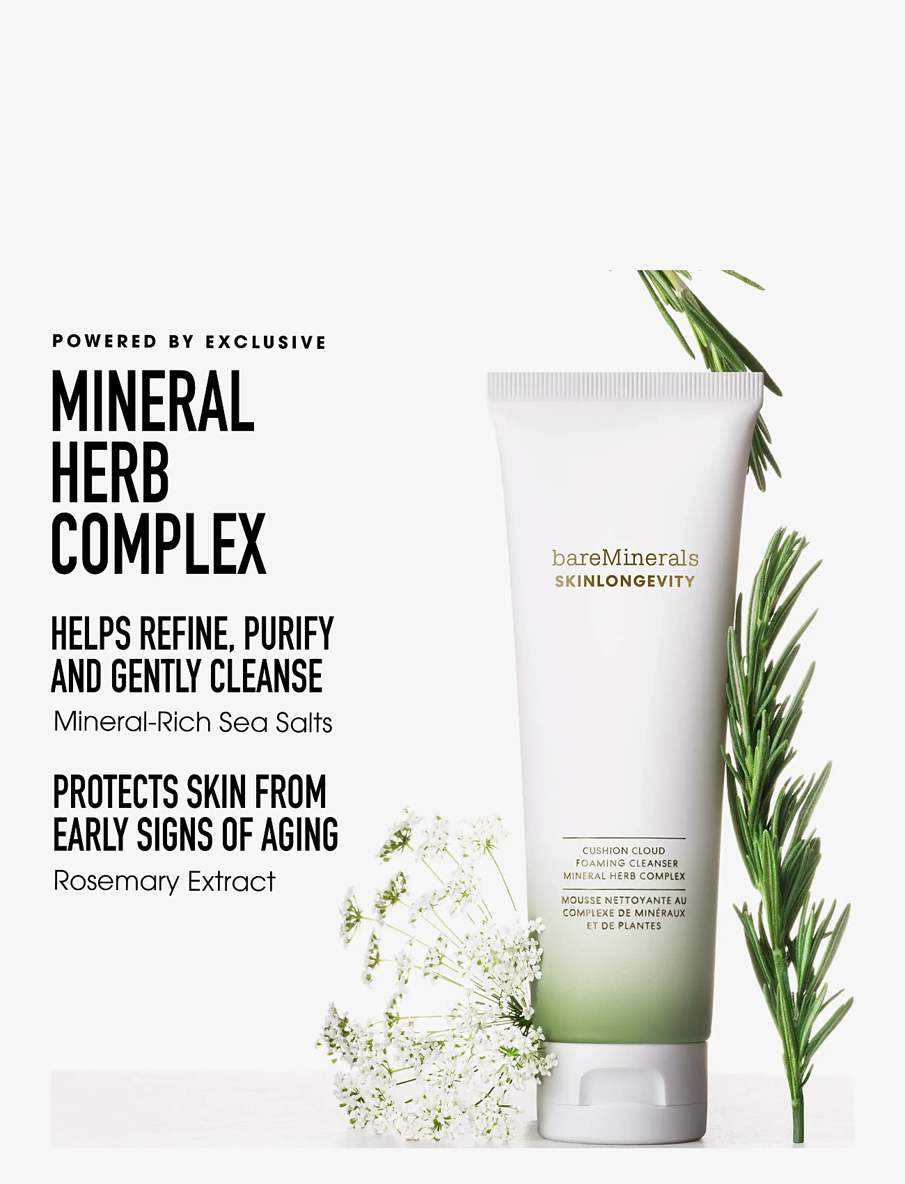 bareMinerals - Skinlongevity Cushion cloud foaming cleanser 120.00 ML - clear - 2