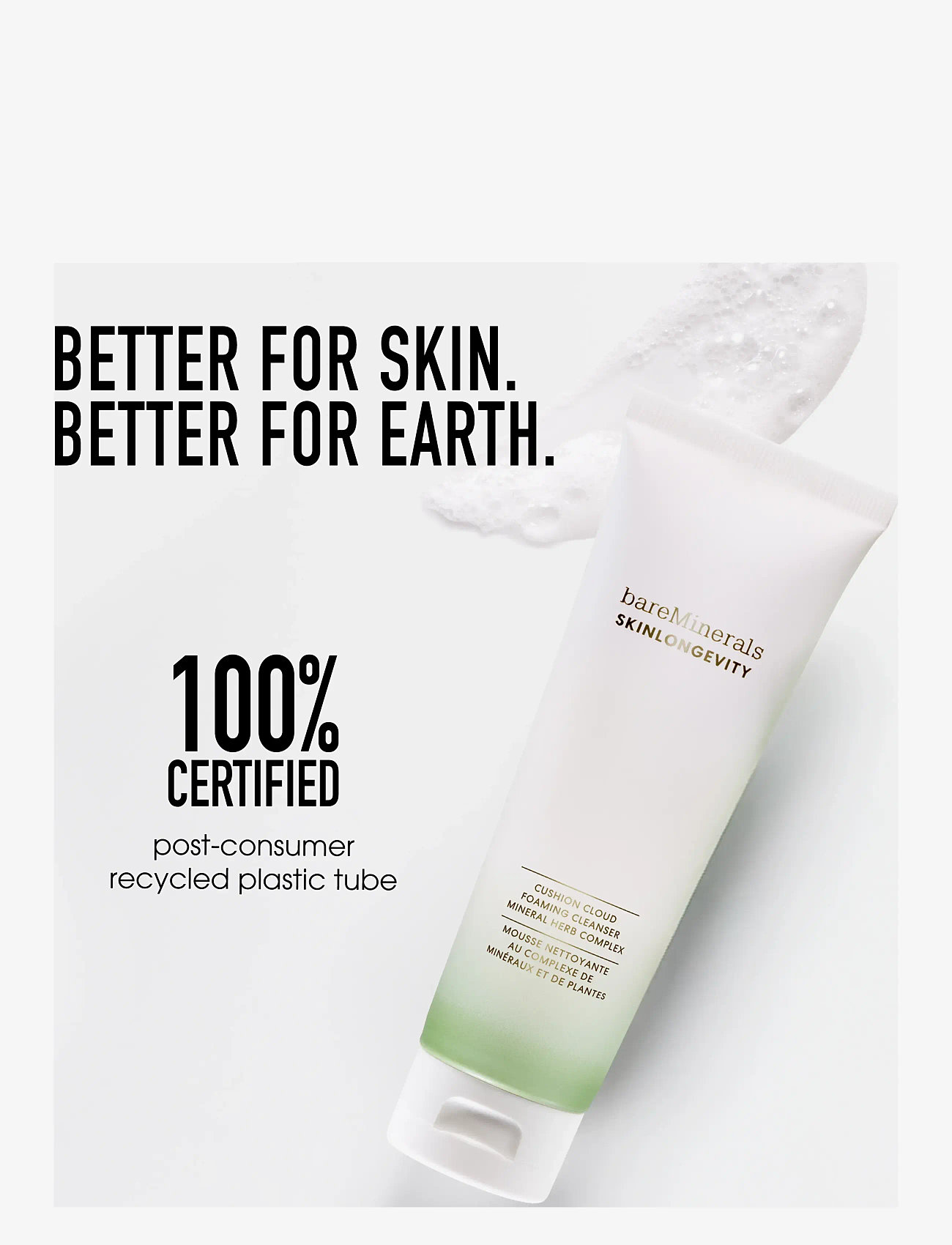 bareMinerals - Skinlongevity Cushion cloud foaming cleanser 120.00 ML - clear - 3