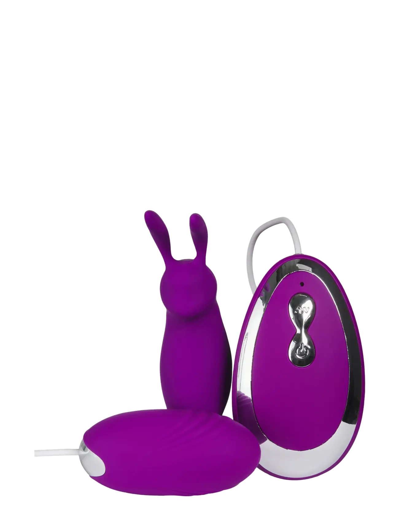 Baseks baseks Bunny Tickler and Egg Vibrator with Remote Control - Helse & Velvære - PURPLE / purple