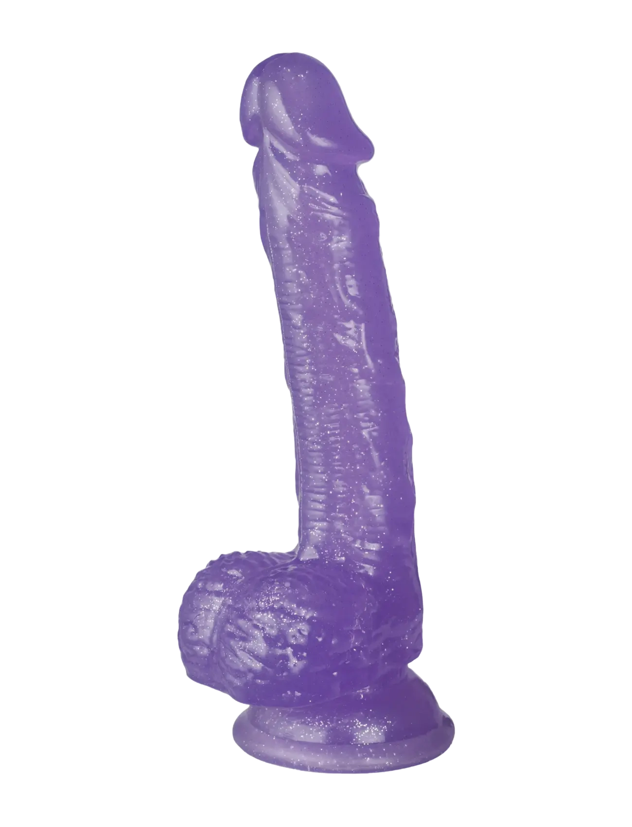 Baseks baseks Glitter Purple Dildo With Balls 21.5 cm - Hälsa & Välmående - PURPLE / purple